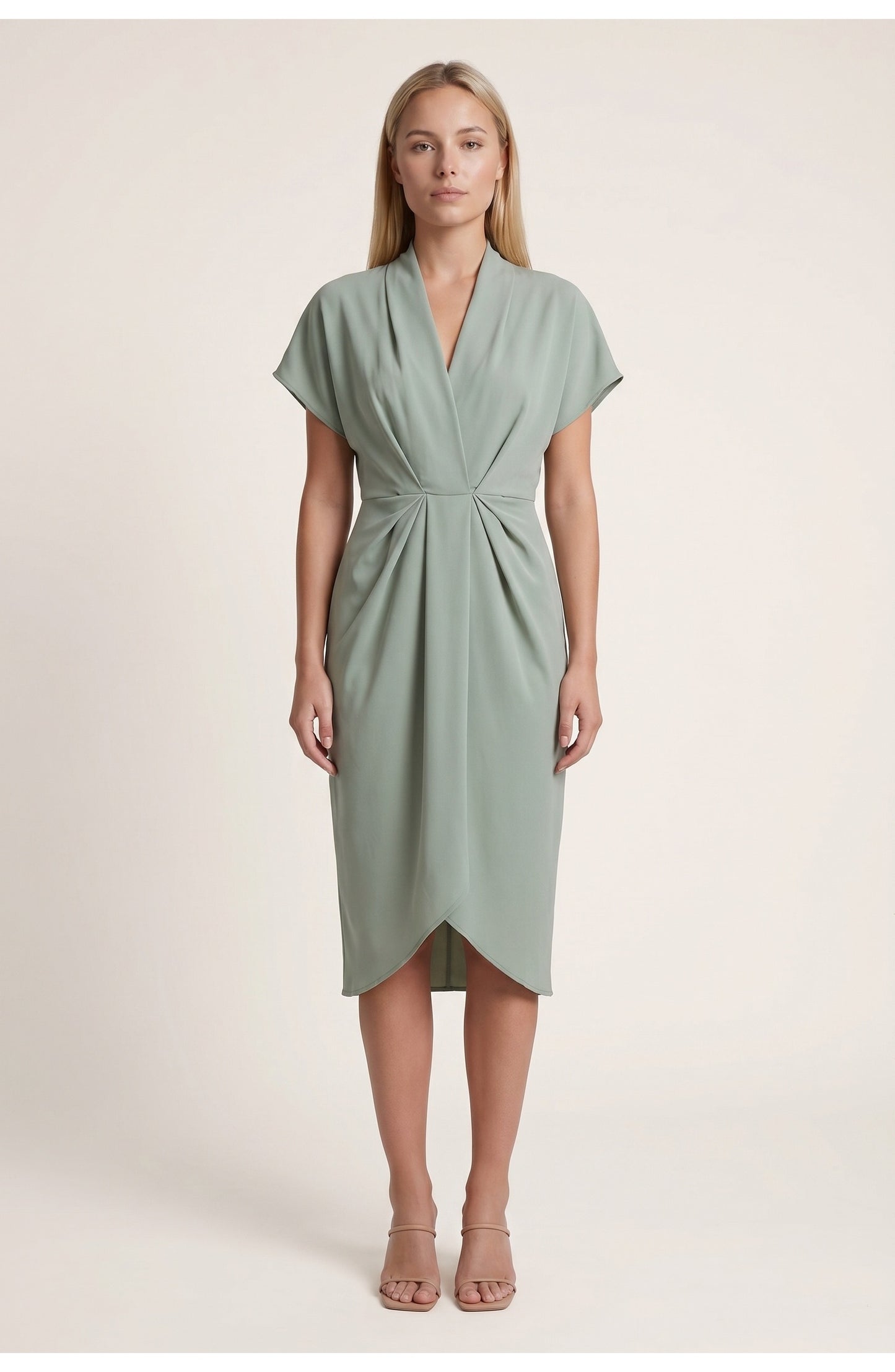 Léonore Women's Wrap Dress | V-Neck | Short Sleeves