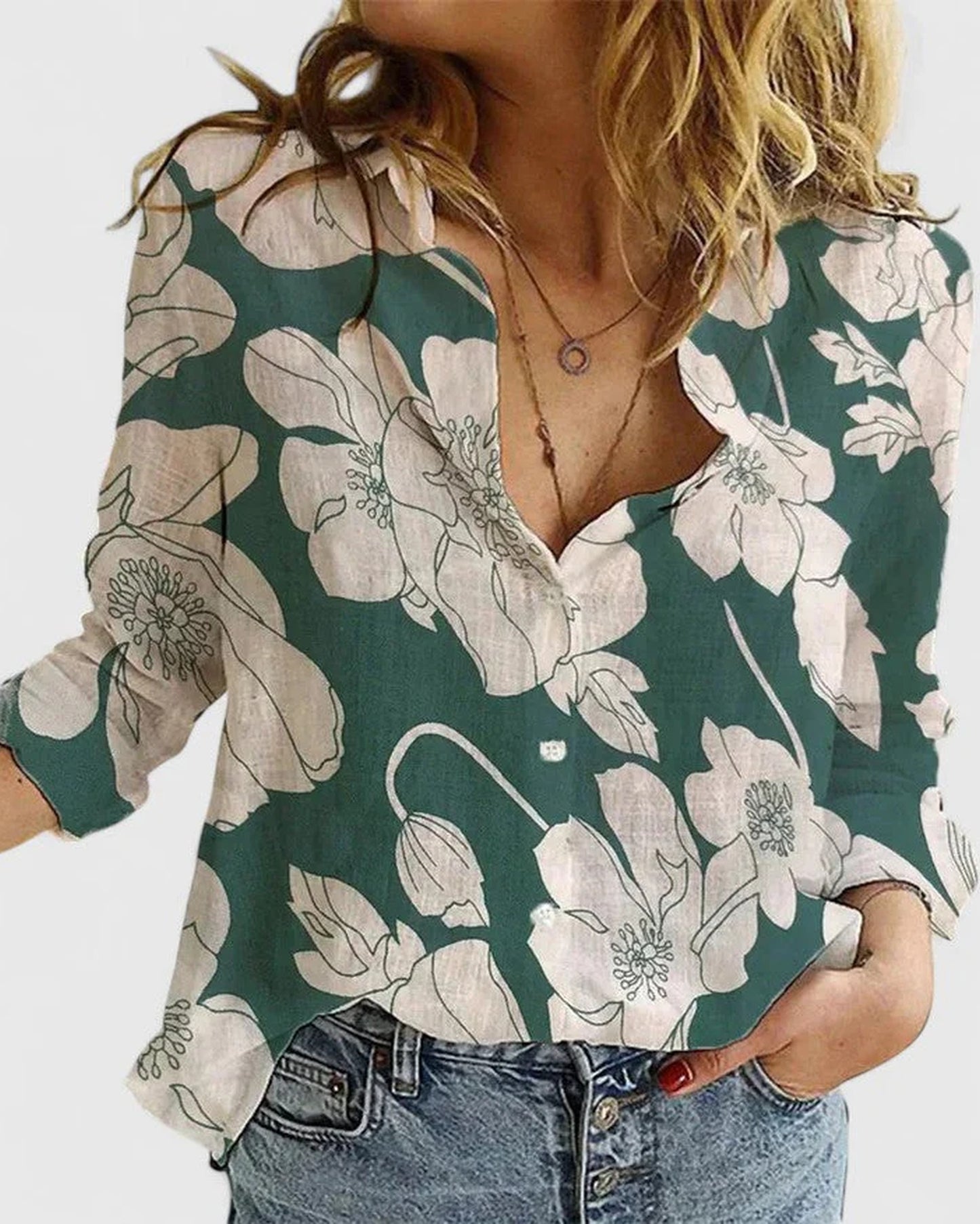 Cassilde Dames Top | V-Hals | Geknoopte Schouders