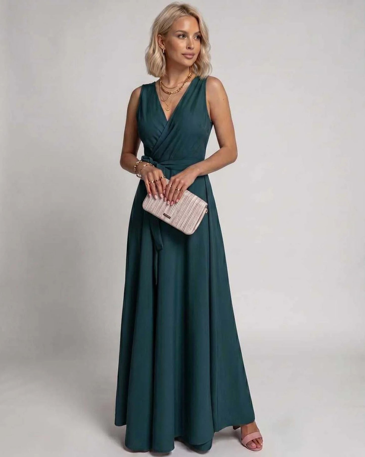 Mariana Women's Maxi Dress | V-Neck | Flowing Skirt