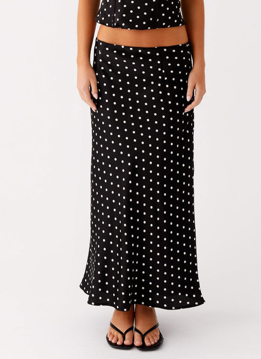 Lea Polkadot Midirok | Zwarte Rok met Witte Stippen en Tijdloze Flair 1