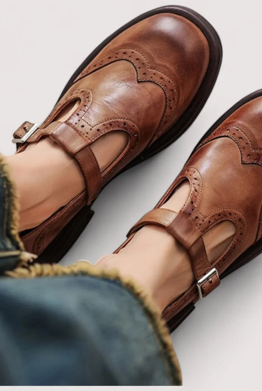 Castille Dames Orthopedische Mary Jane Schoenen | Gesp Sluiting | Brogue Detaillering