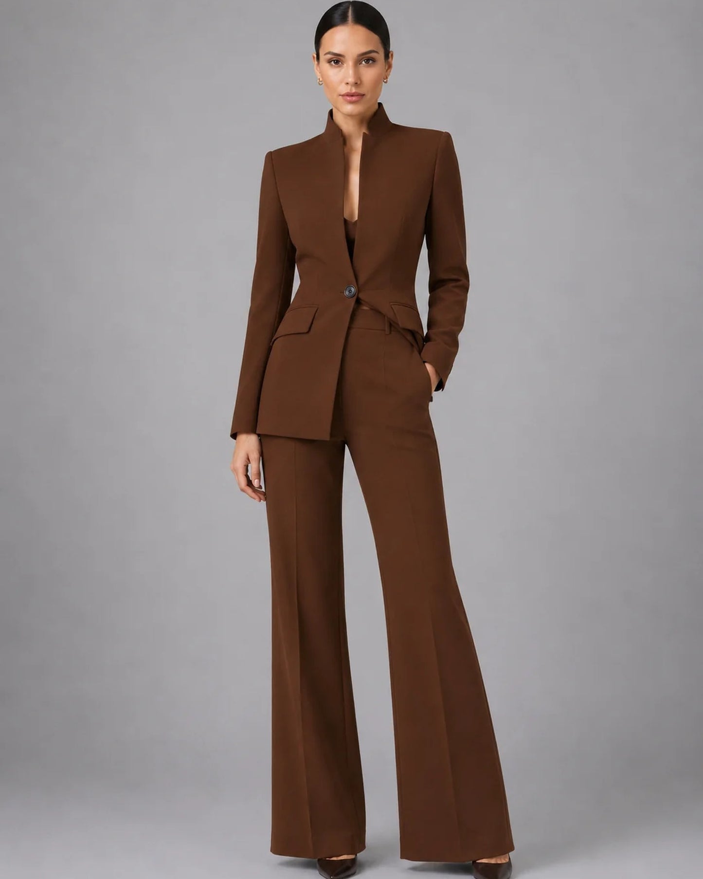 Azzurra Women's Co-Ord Set | Longline Blazer | Wide Pants
