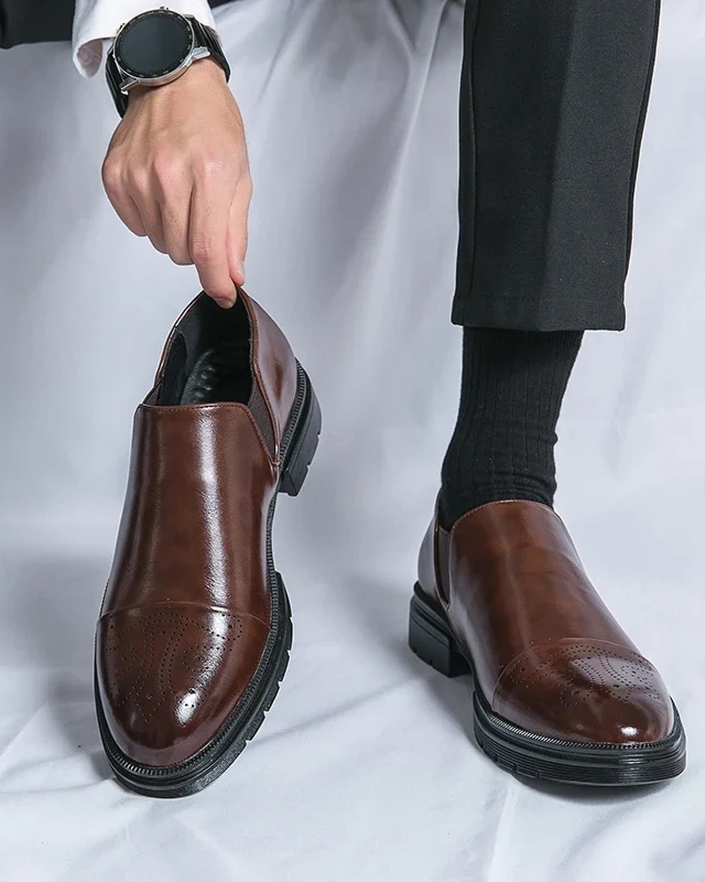 Manlio Heren Schoenen | Brogue Details | Stevige Zoolstructuur