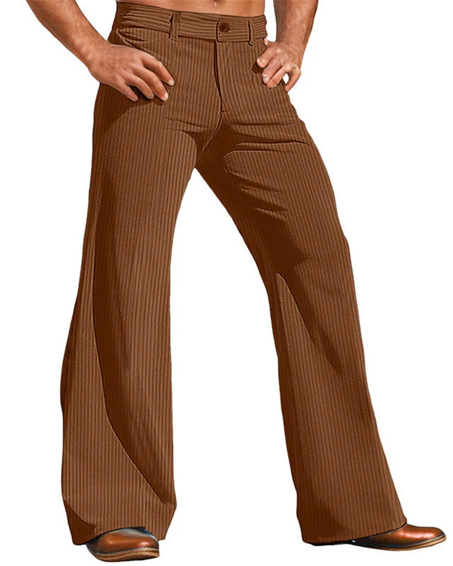 Fortunato Men's Trousers | Ribbed Fabric | Wide Fit