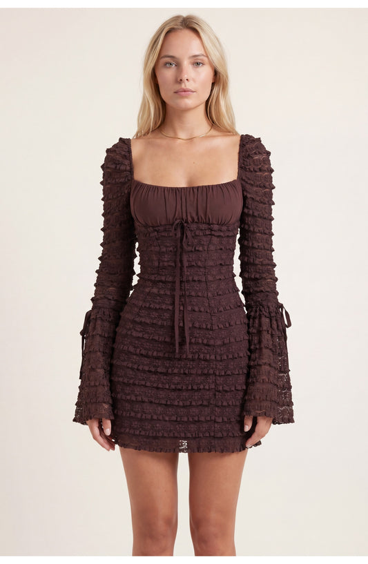 Women's Mini Dress | Elegant Fit | Hazel Brown