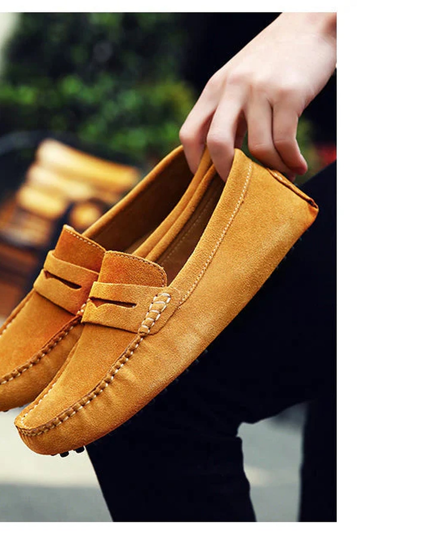 Buty Davide Heren | Szczegóły mokasynów Penny | Obszyty nosek