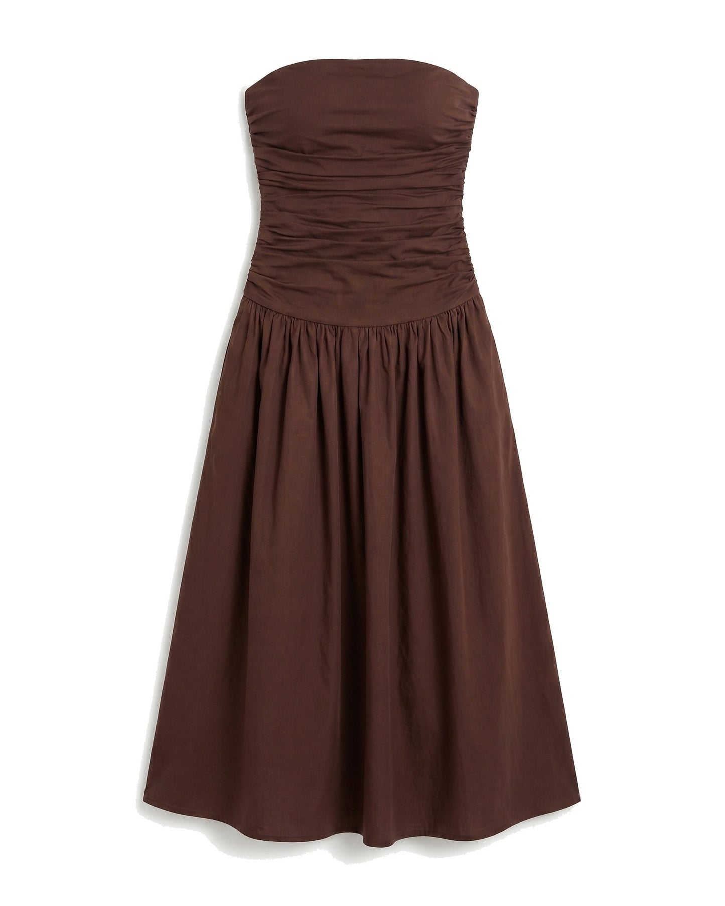 Modeste Dames Maxi Jurk | Strapless Bovenstuk | Gerimpelde Taille