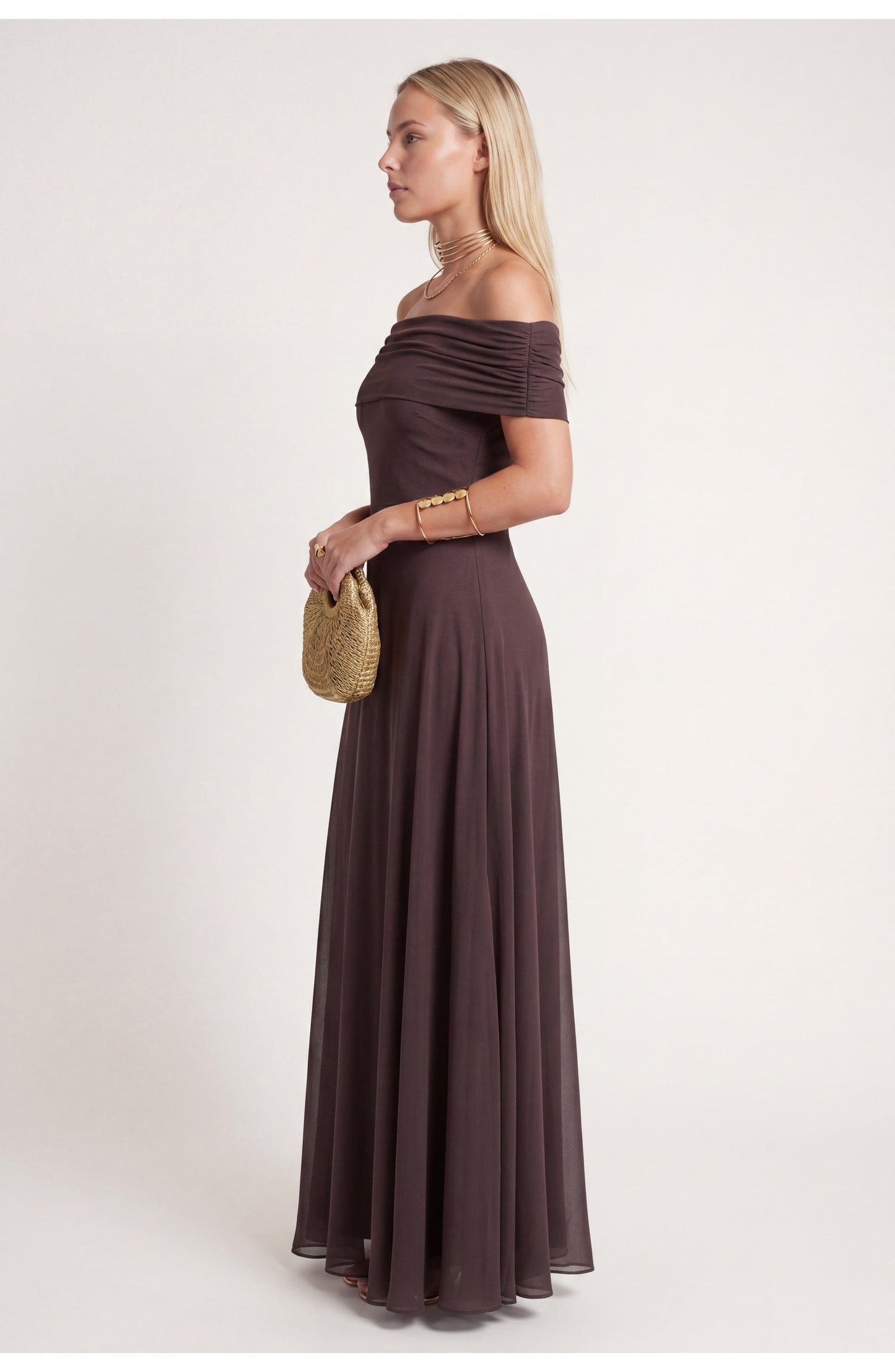 Women's Maxi Dress | Off-Shoulder | A-Line