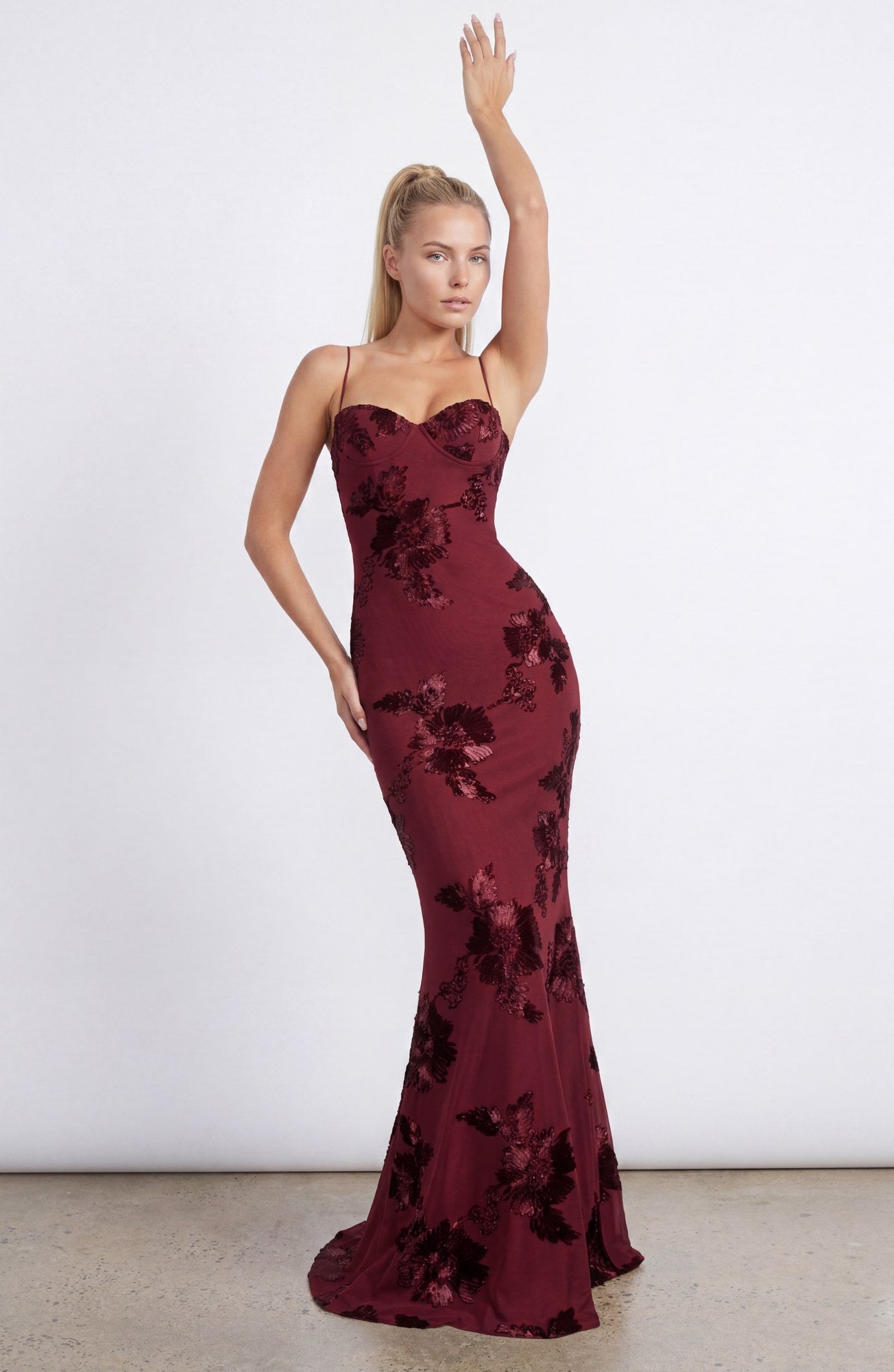 Μάξι Φόρεμα Margaux Dames | Εφαρμογές με Λουλούδια