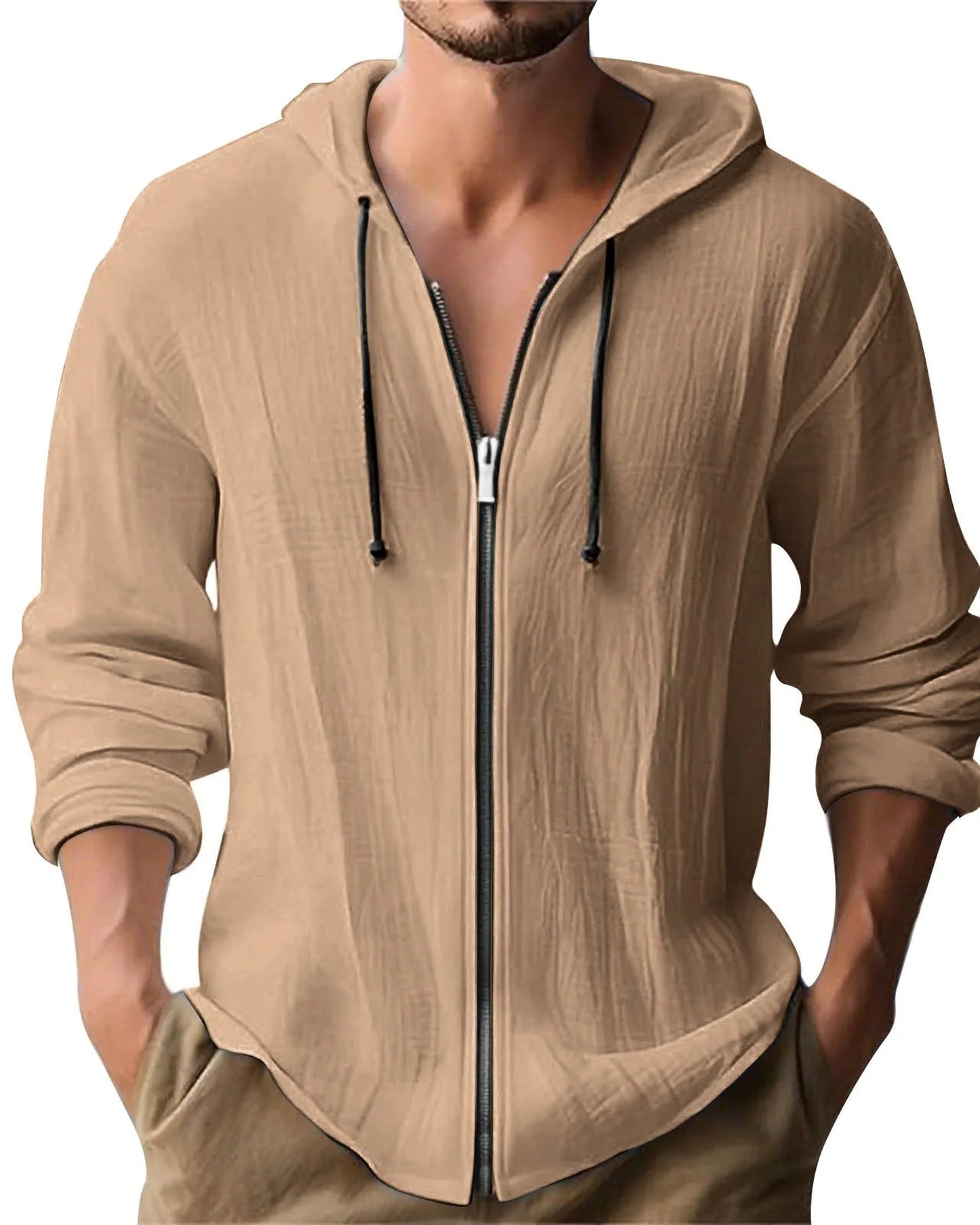 Franco Heren Vest | Ritsluiting Voor | Capuchon Met Koord