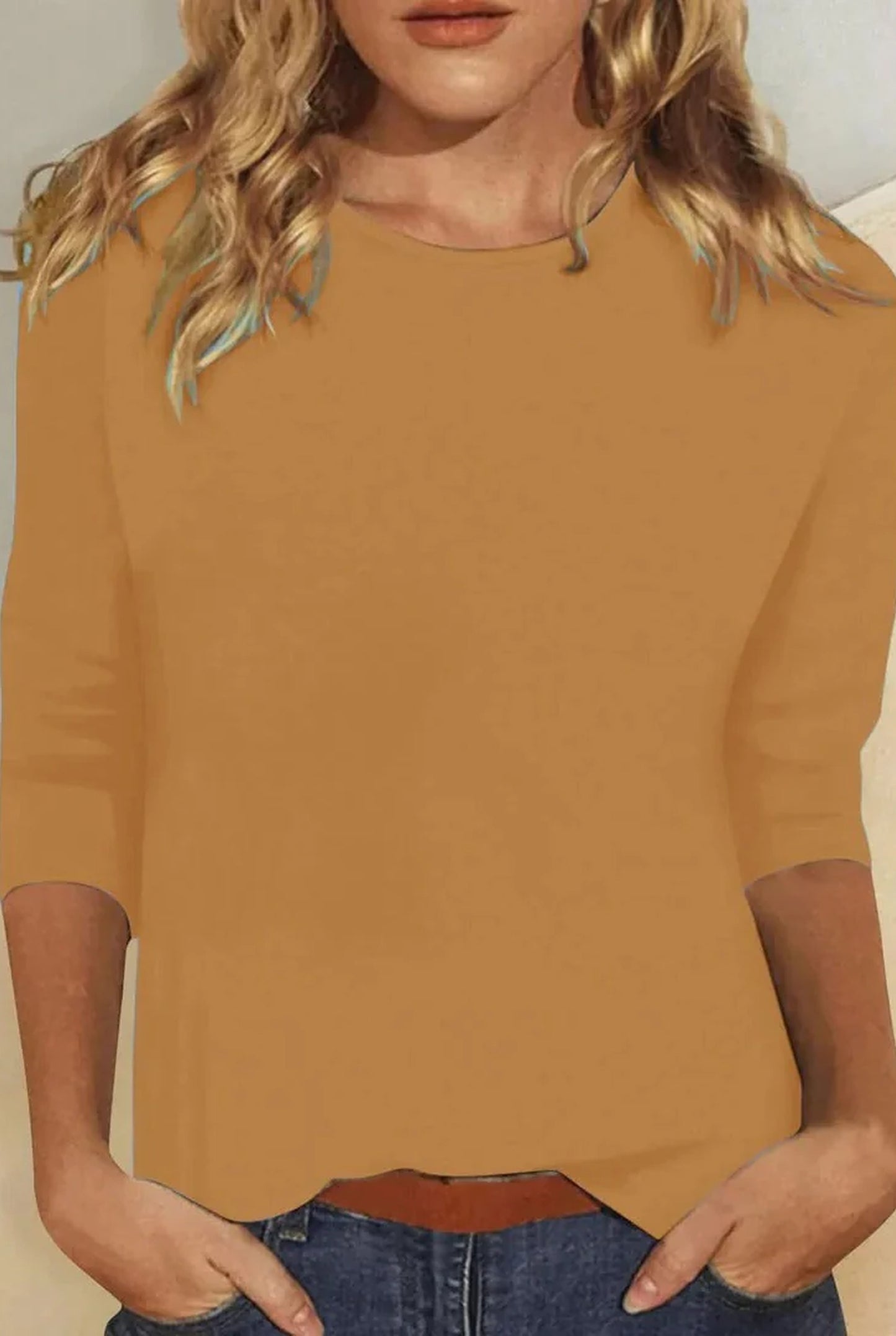 Blandeline Dames Top | Halflange Mouwen | Aansluitende Pasvorm