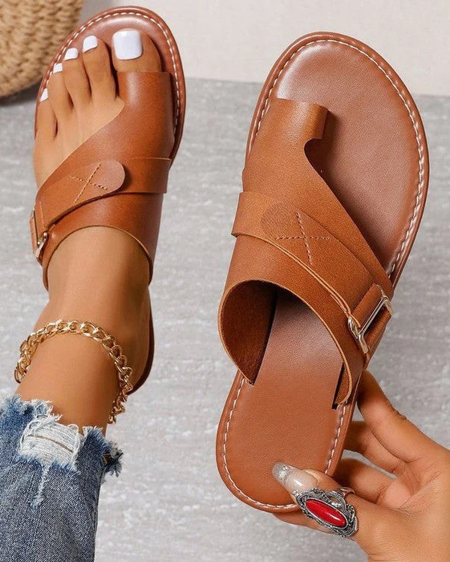 Vanessa Dames Sandalen | Gekruiste Bandjes | Met Gesp