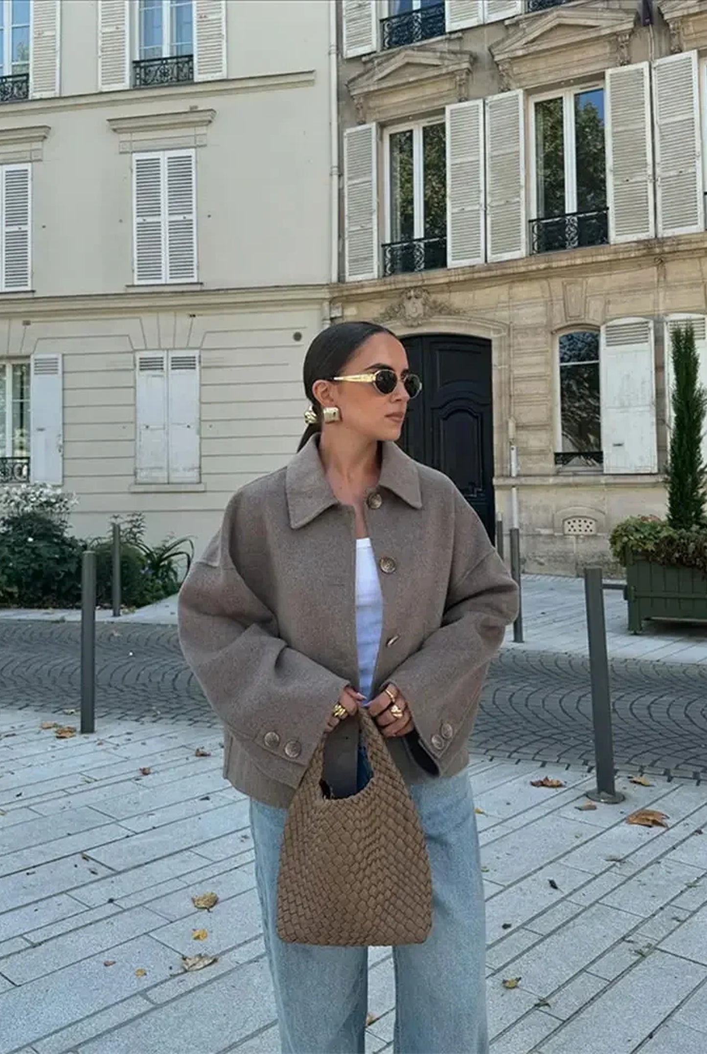 Heloise Damejakke | Boxy Fit | Oversized Krave og Knaplukning