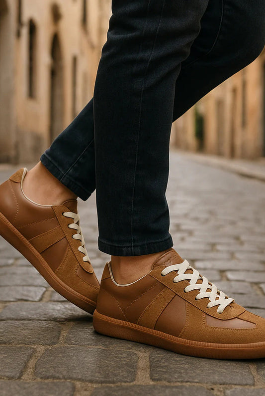 Alberto Heren Sneakers | Gekleurde Zijpanelen | Gebobbelde Zoolrand