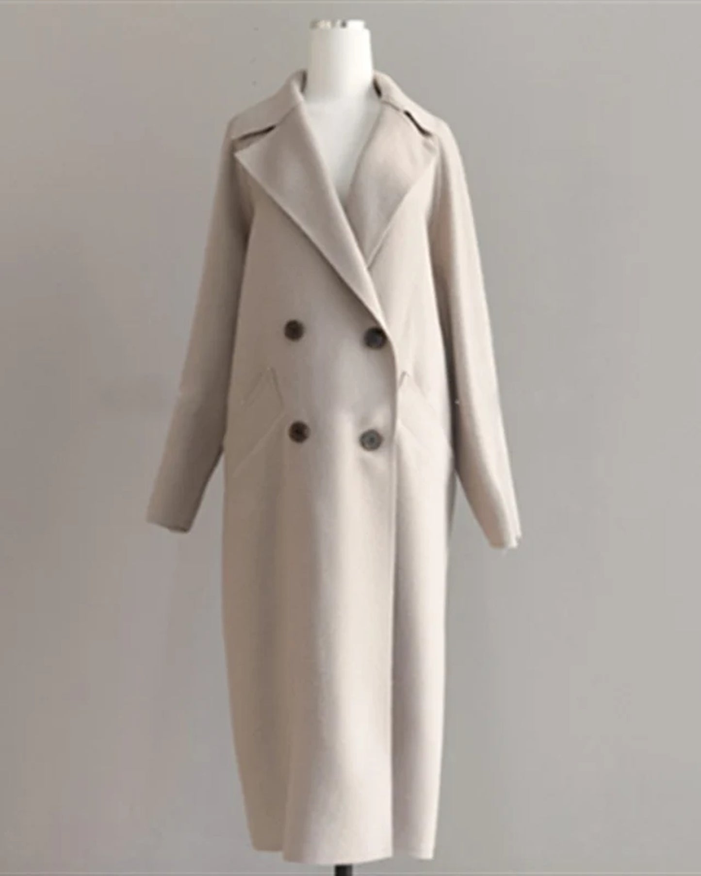 Doriana dámský kabát | Dvojité Knoflíky | Oversize Střih
