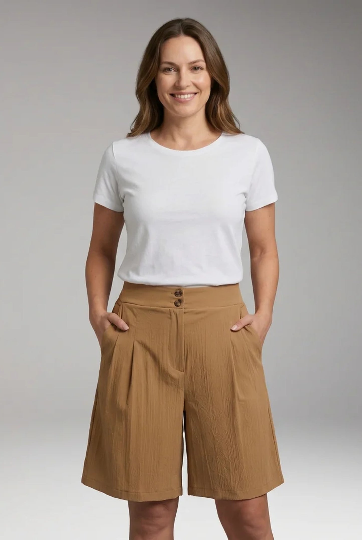 Armida Women's Shorts | Waist Detail with Button-fastening | Wrap-design