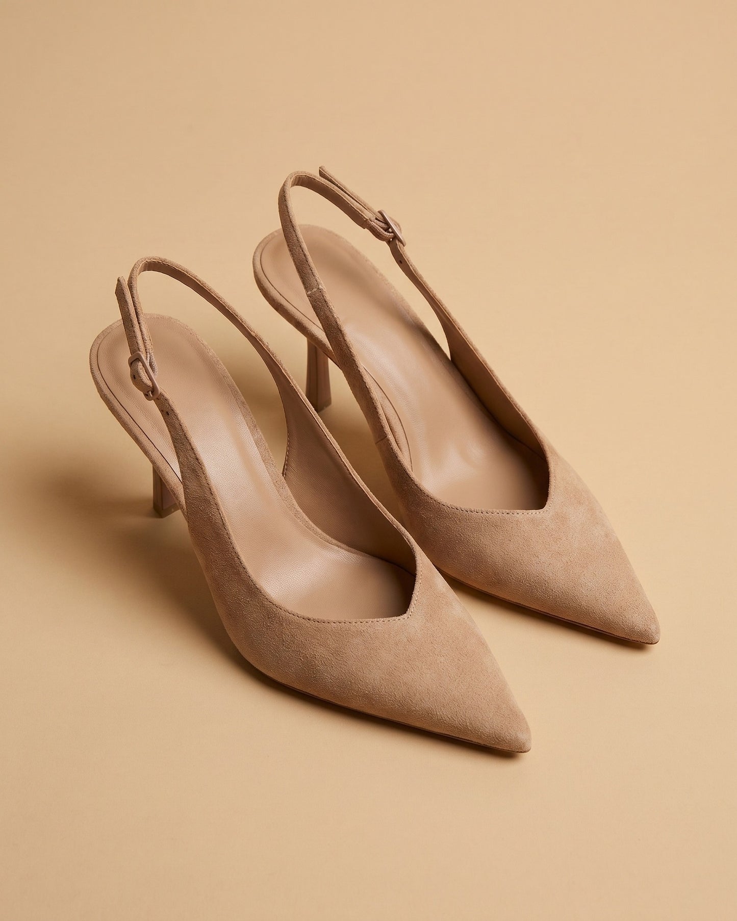 Denise Dames Hakken | Slingback Hæl | Spidse Snude