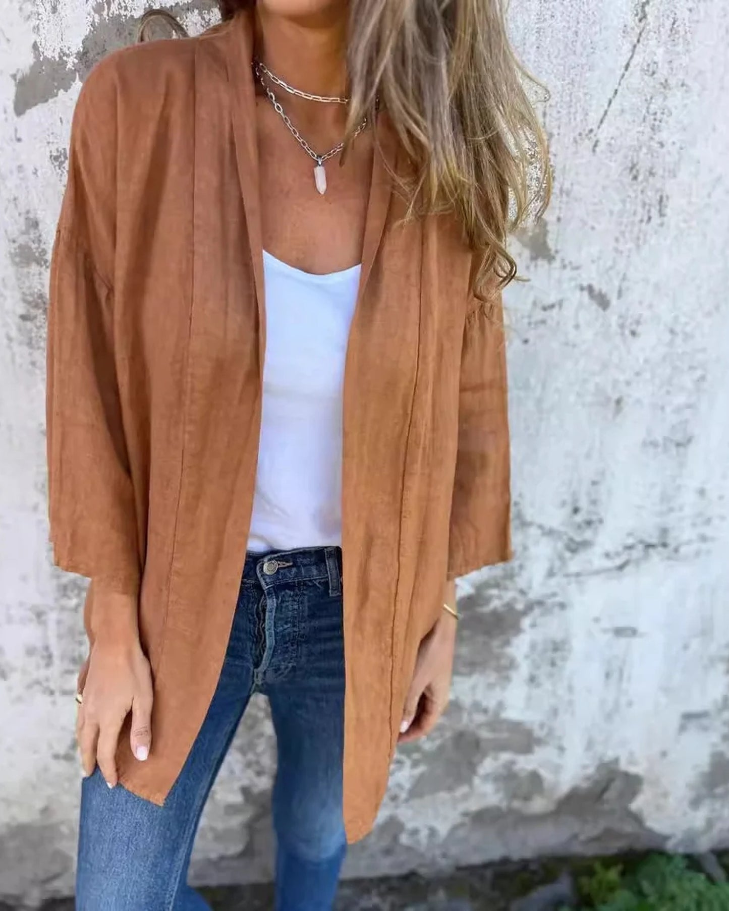 Elettra Dames Vest | Lange Mouwen | Overhemdkraag