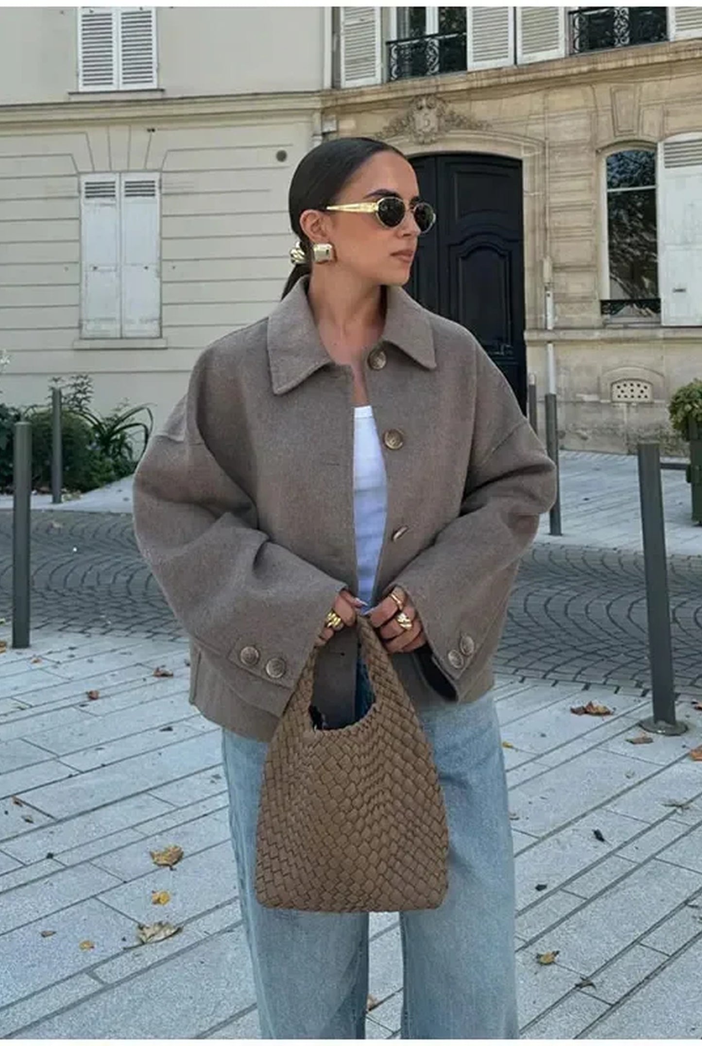 Heloise Damejakke | Boxy Fit | Oversized Krave og Knaplukning
