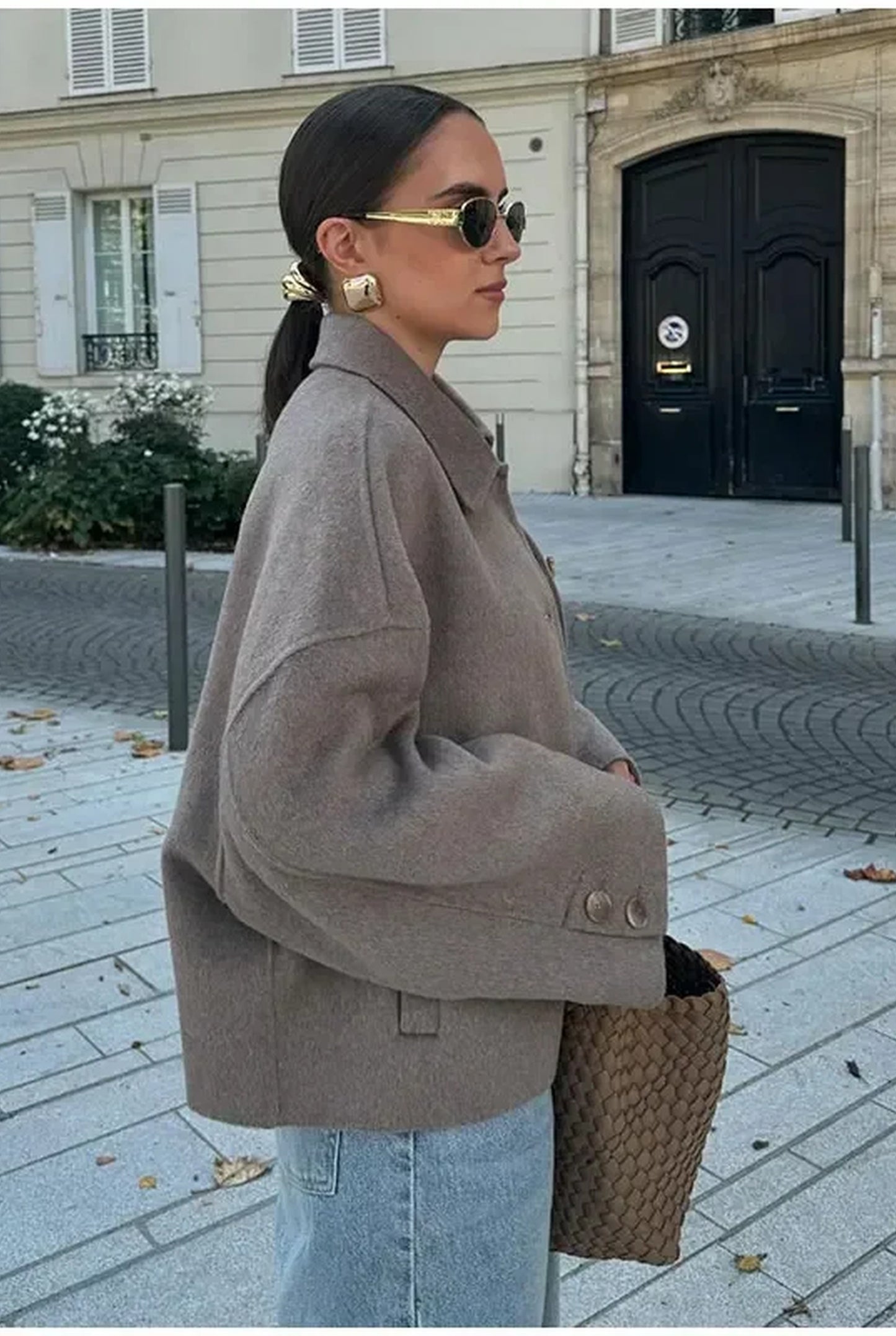 Heloise Damejakke | Boxy Fit | Oversized Krave og Knaplukning