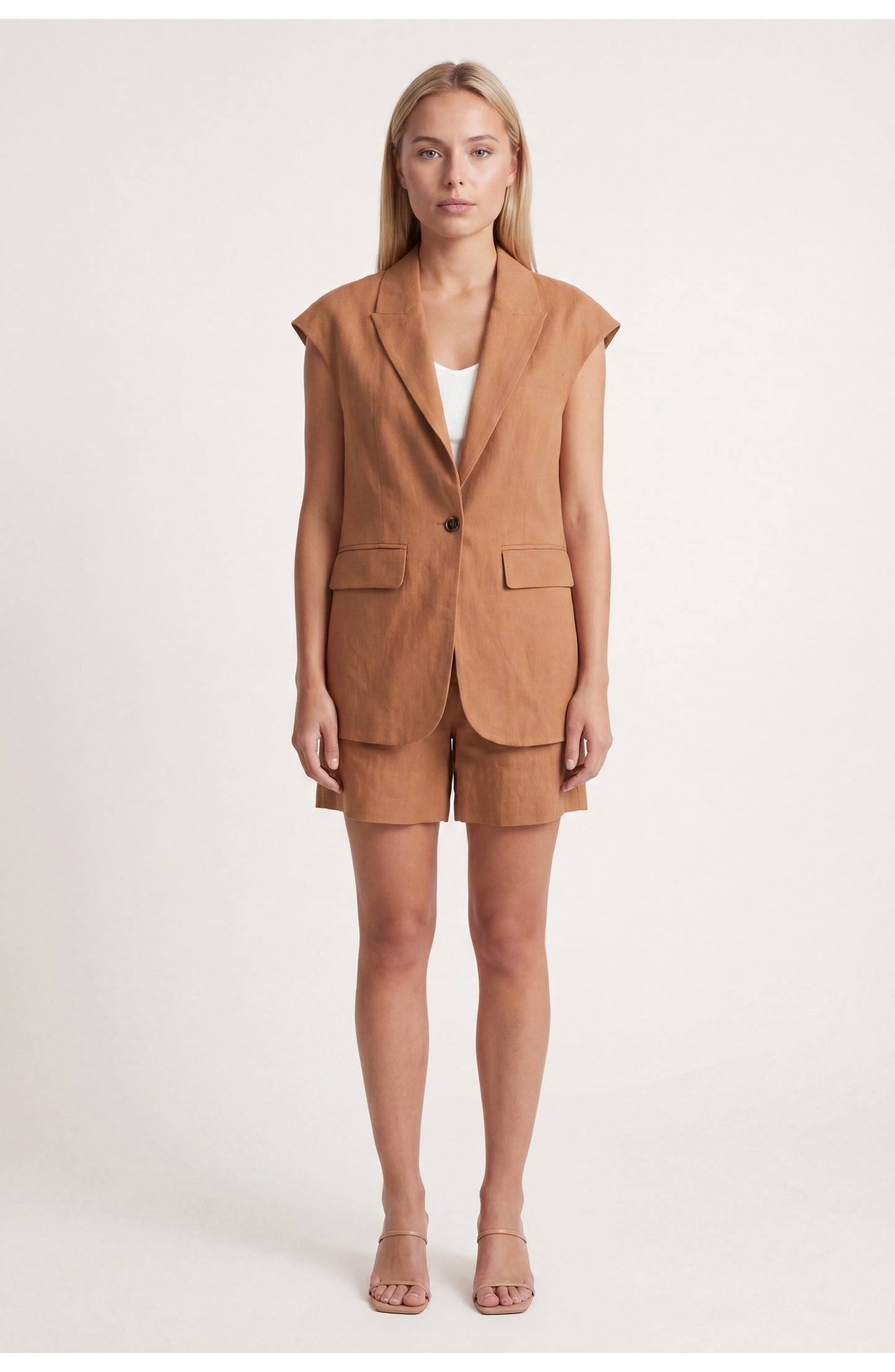 Bérangère Women's Blazer Vest | Sleeveless | Single Button