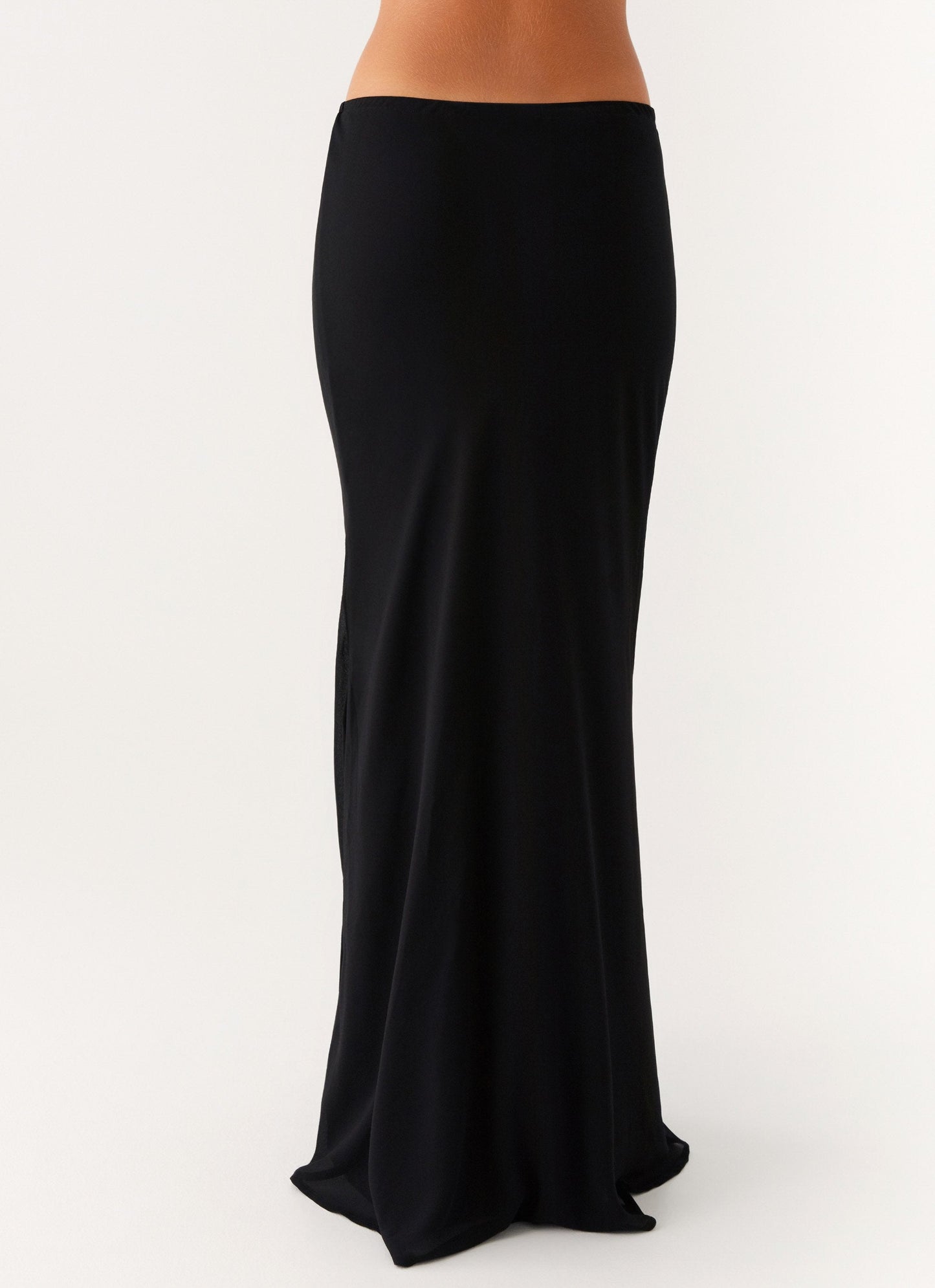 Avana Chiffon Maxirok | Elegante Zwarte Rok van Luchtige Chiffon 5