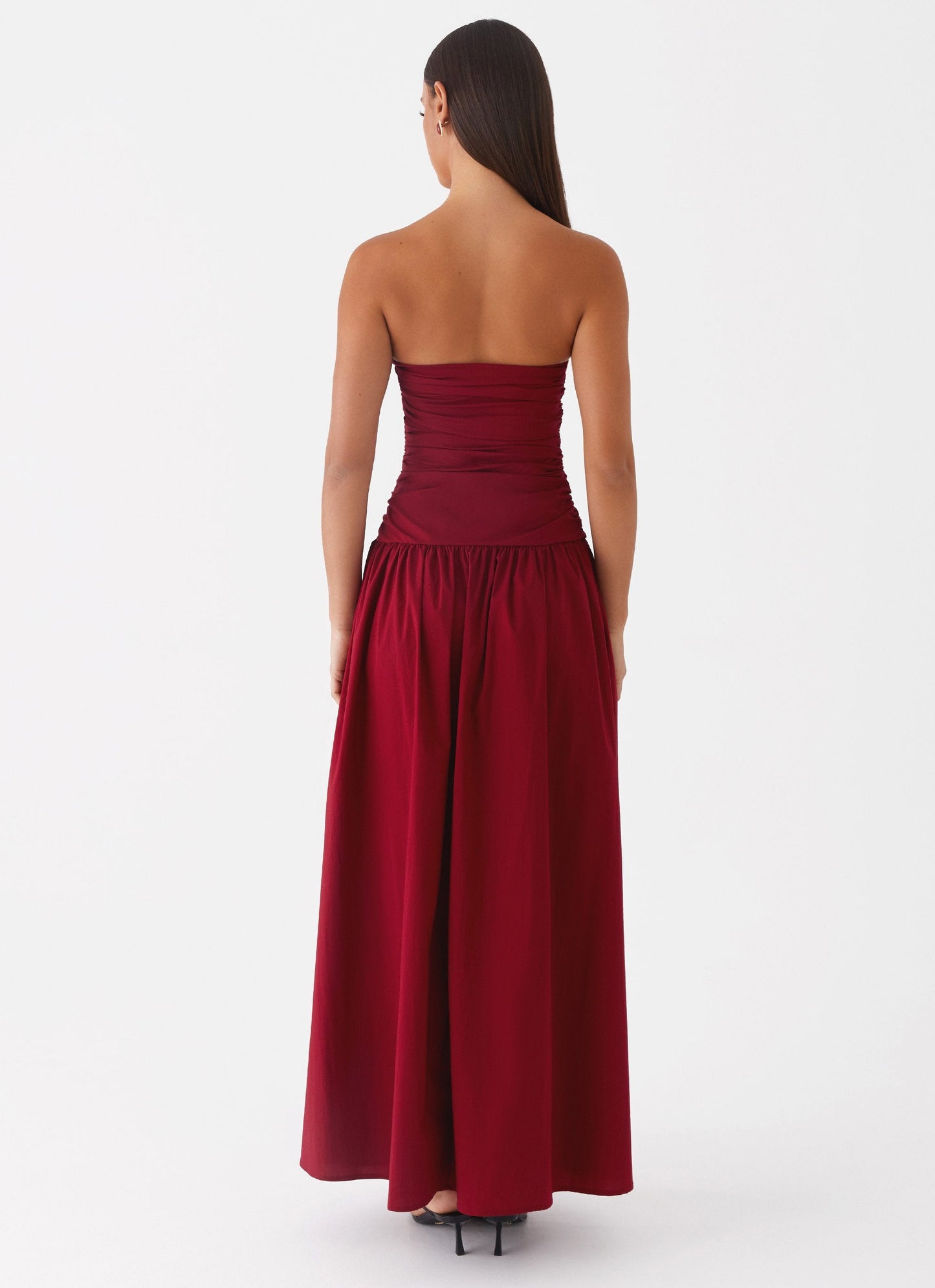 Liliane Strapless Maxi Jurk | Lavendel met Plooidetail 16