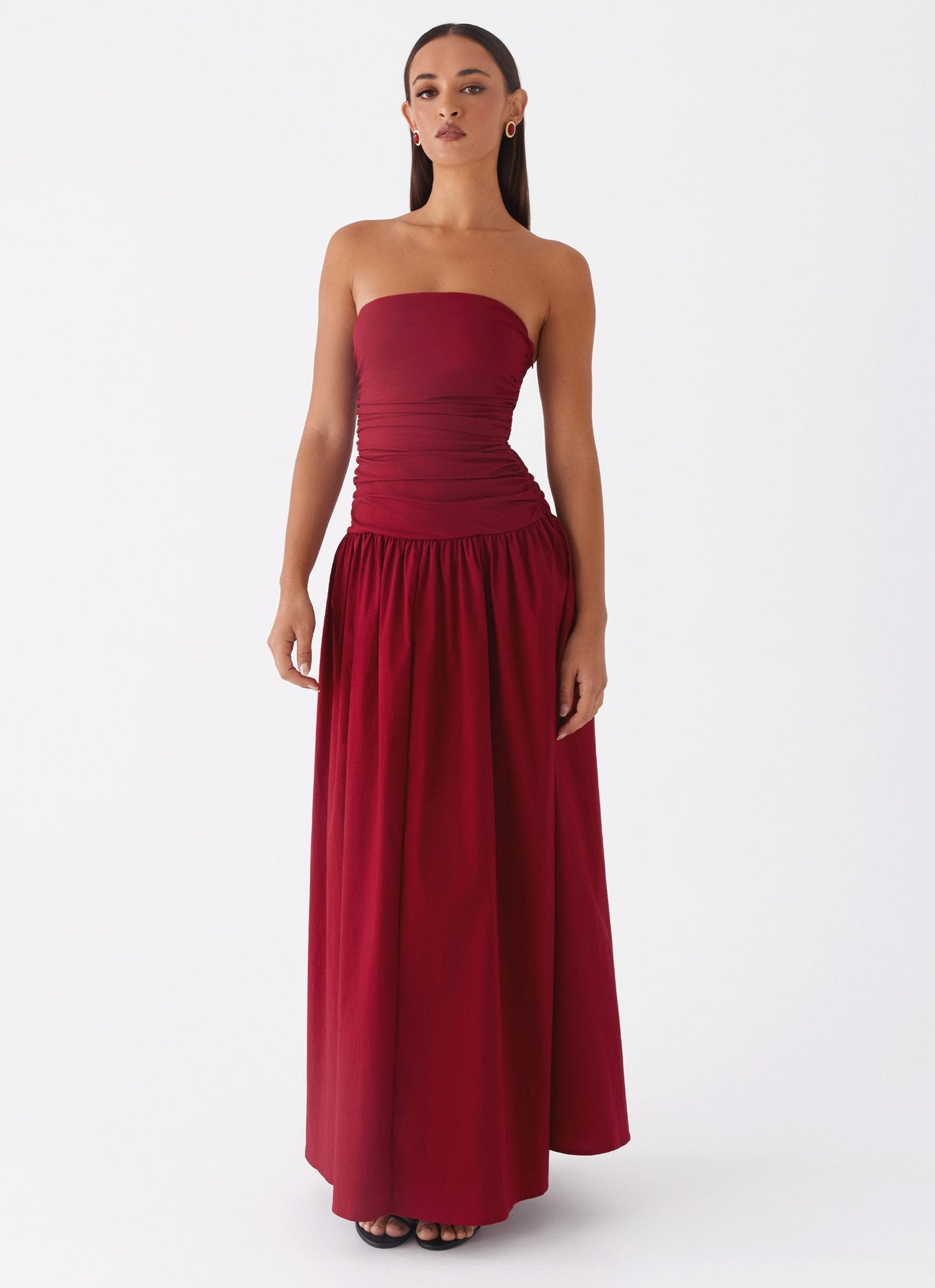 Liliane Strapless Maxi Jurk | Lavendel met Plooidetail 18