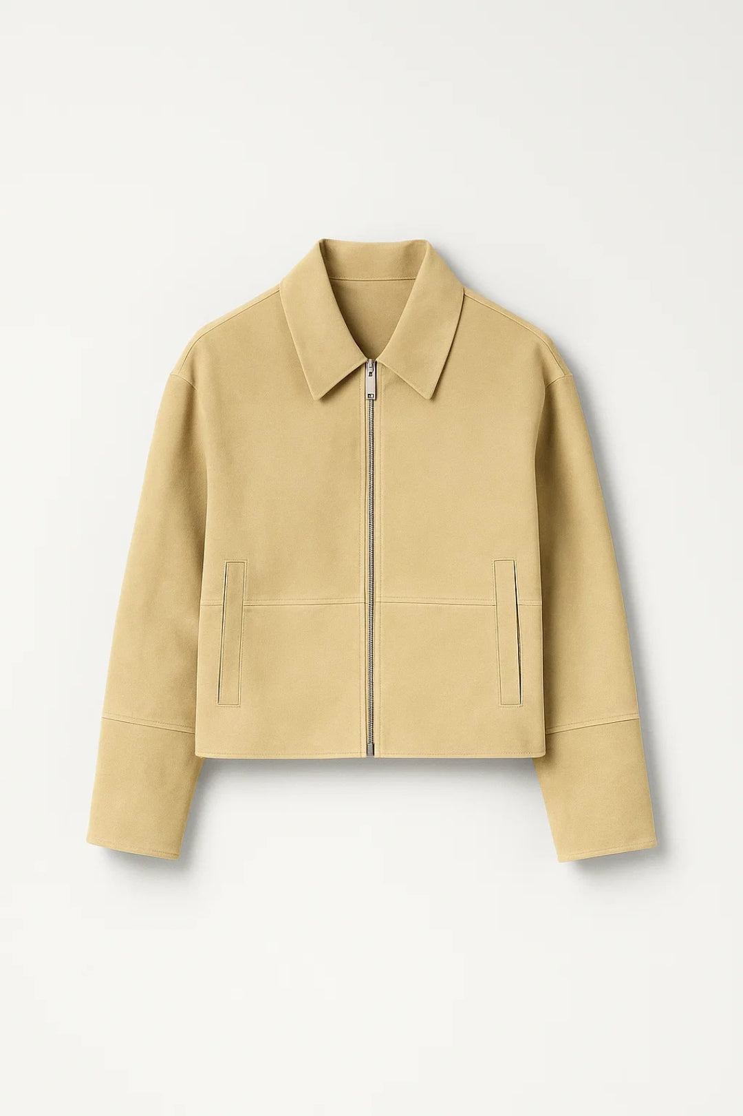 Celestria Damesjas | Cropped Rechte Snit Met Zilverkleurige Rits 3