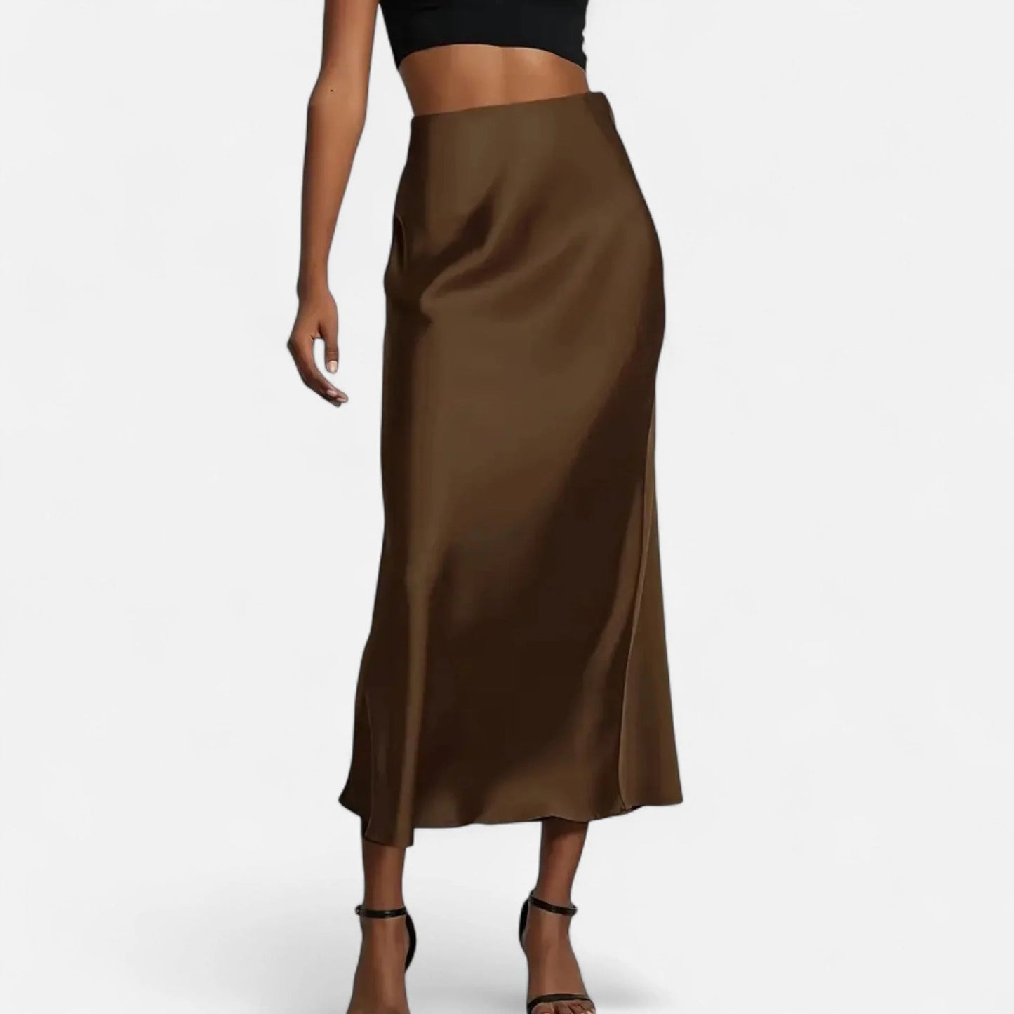 Garland Women's Skirt | Satin Midi | Flared Hem