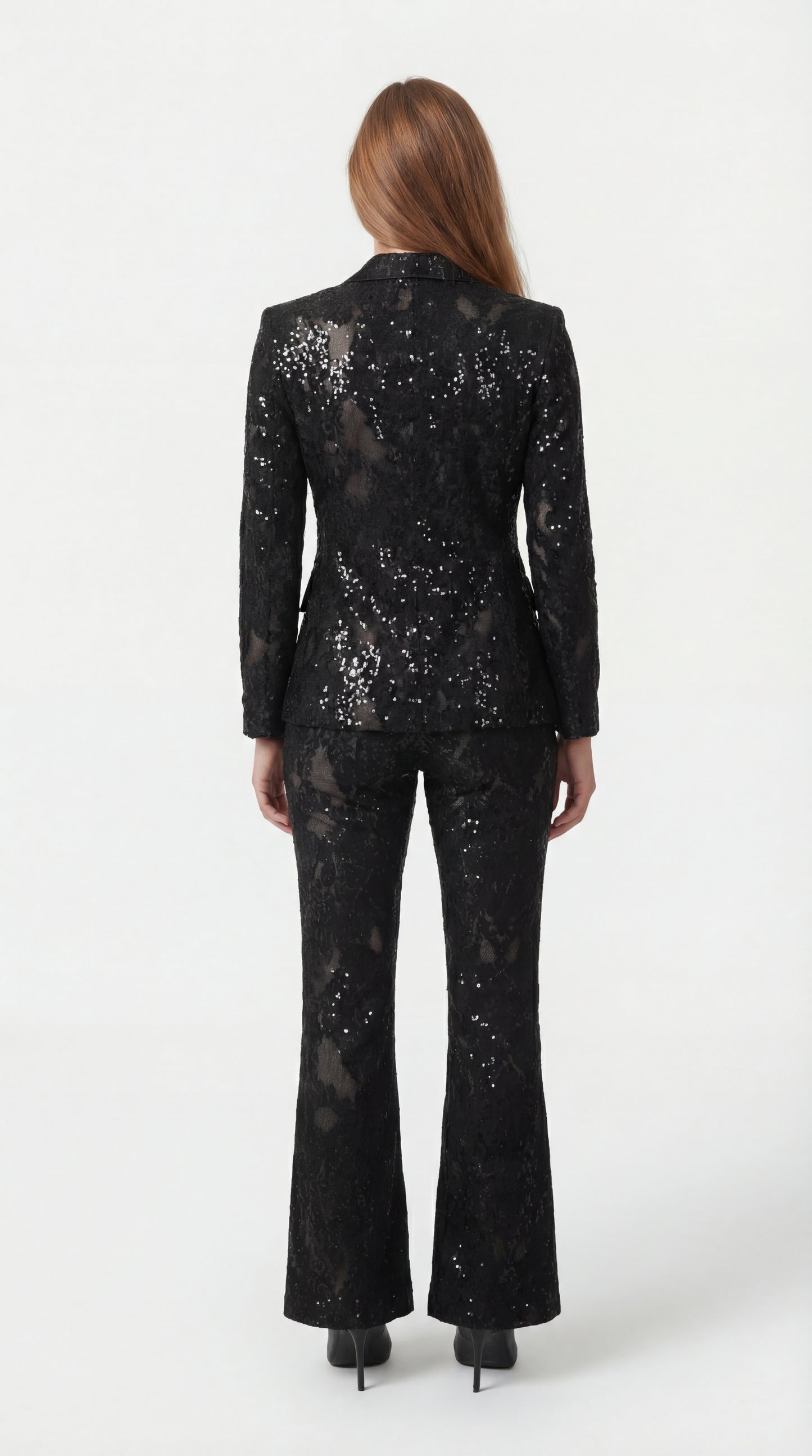 Dames Co-Ord Set | Blazer & Broek | Pailletten Details | Elegante Pasvorm