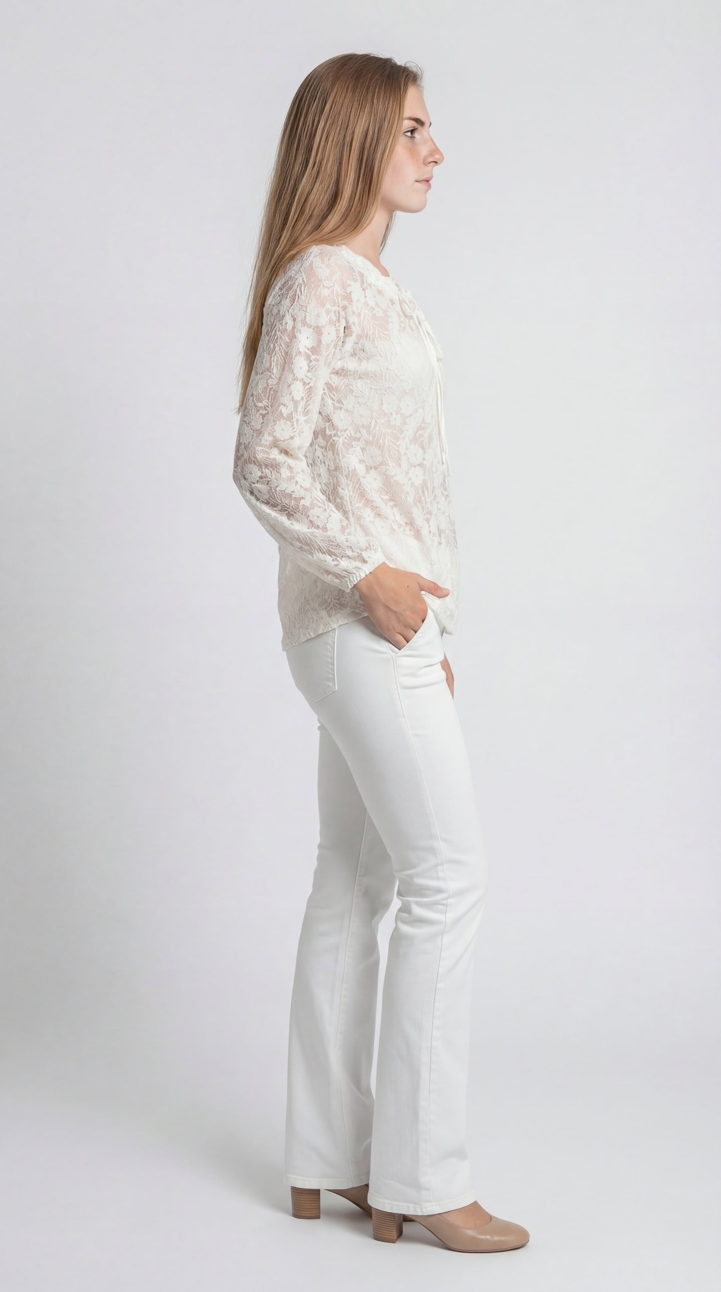 Top | Lange Mouw | Ronde Hals | Kant Design