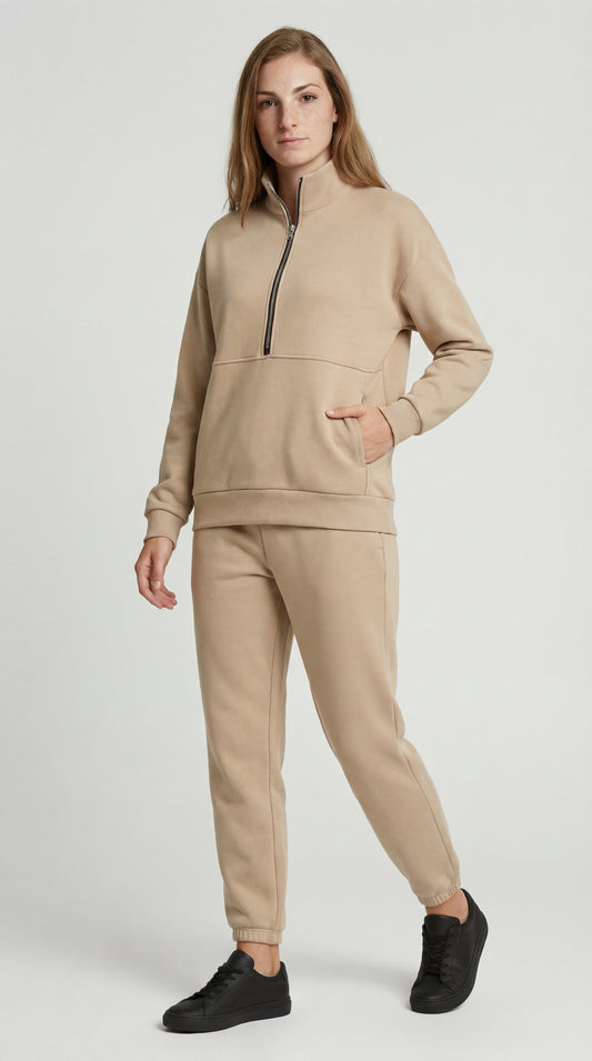 Loungewear Set Dames | Relaxte Pasvorm | Minimalistisch Design | Inclusief Sweater en Jogger