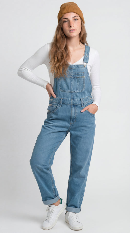 Zirelva Dames Tuinbroek | Denim Look | Relaxte Pasvorm