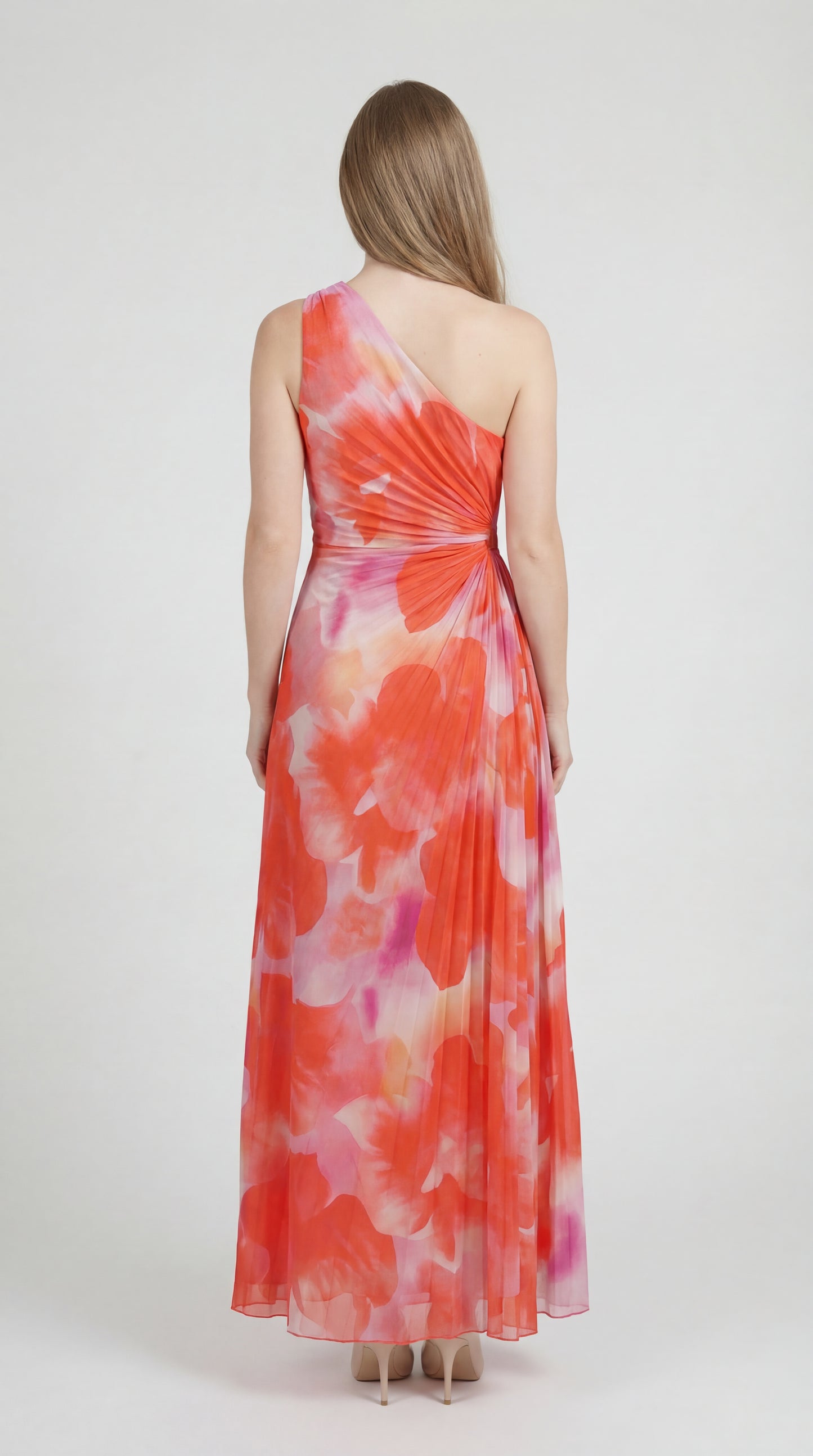 Viretta Dames Jurk | Maxi Lengte | One-Shoulder | Bloemenprint