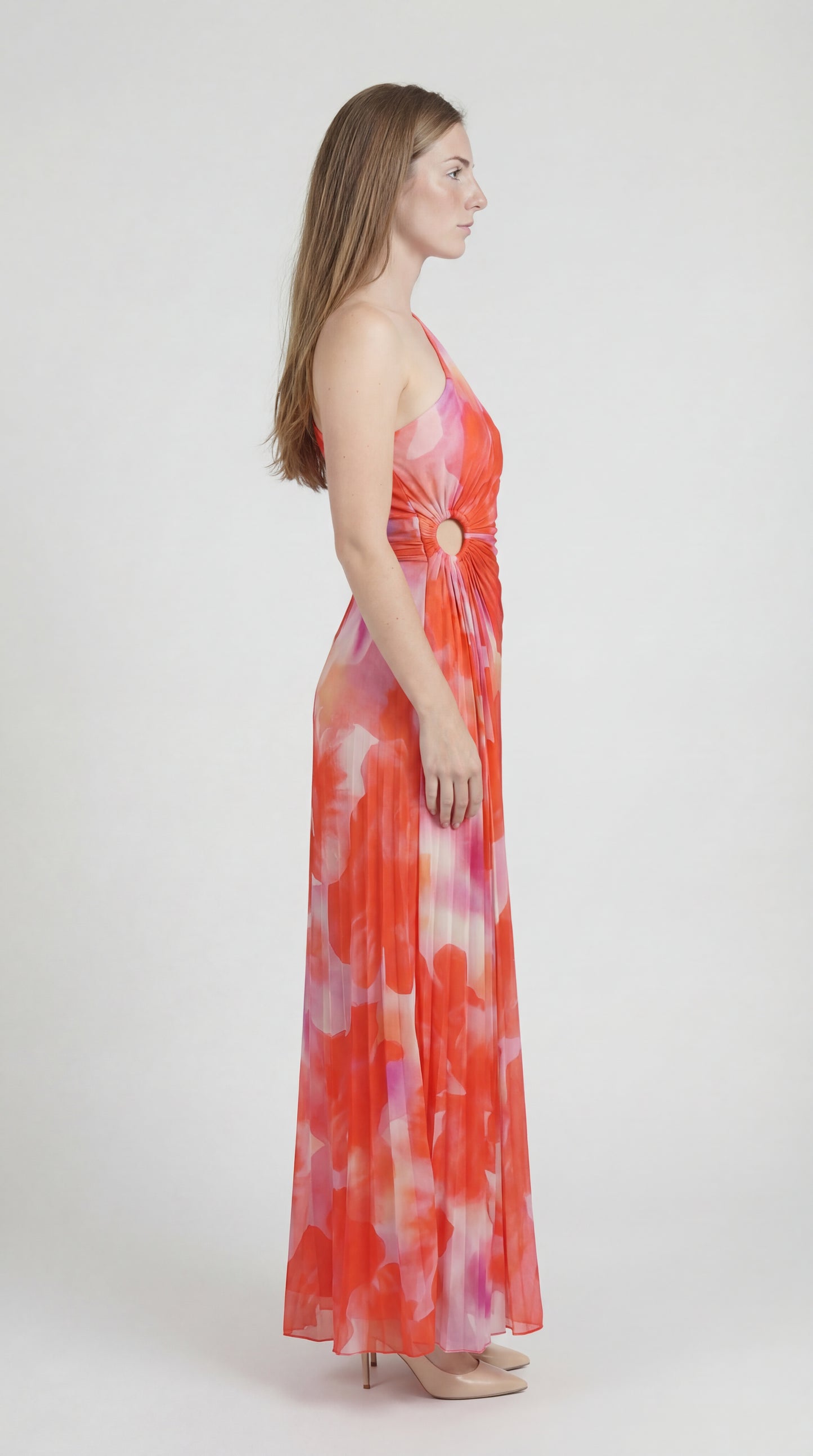 Viretta Dames Jurk | Maxi Lengte | One-Shoulder | Bloemenprint