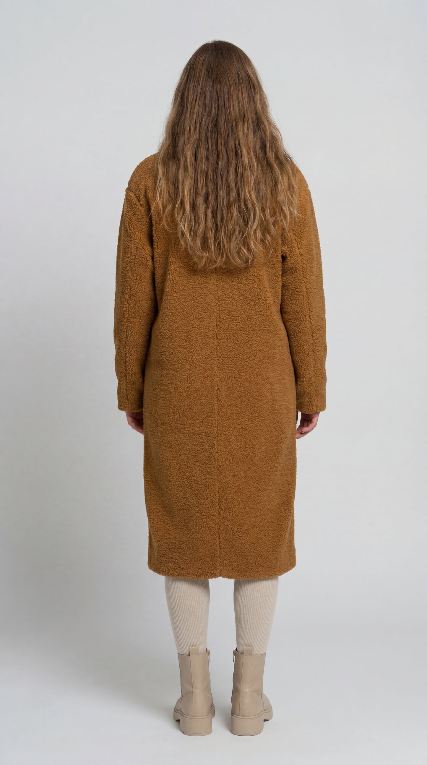 Darialla Dames Jas | Relaxed | Teddy Structuur | Lange Mouwen