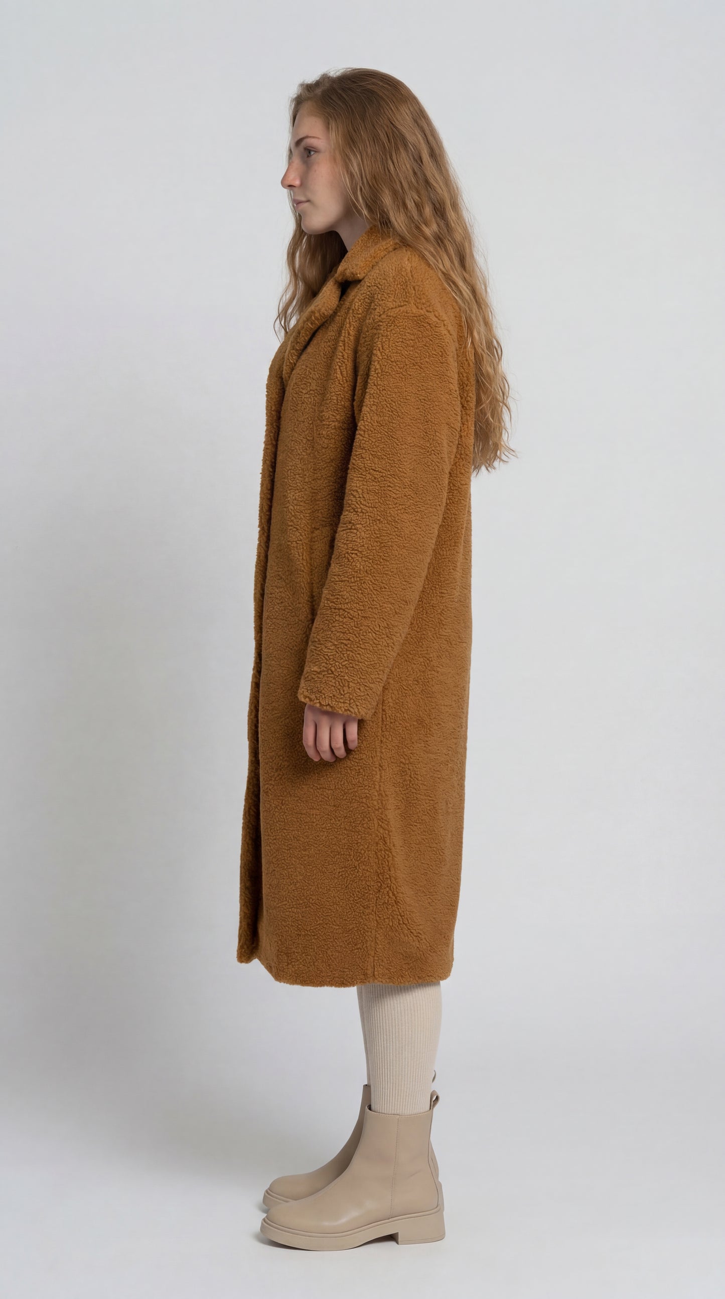 Darialla Dames Jas | Relaxed | Teddy Structuur | Lange Mouwen