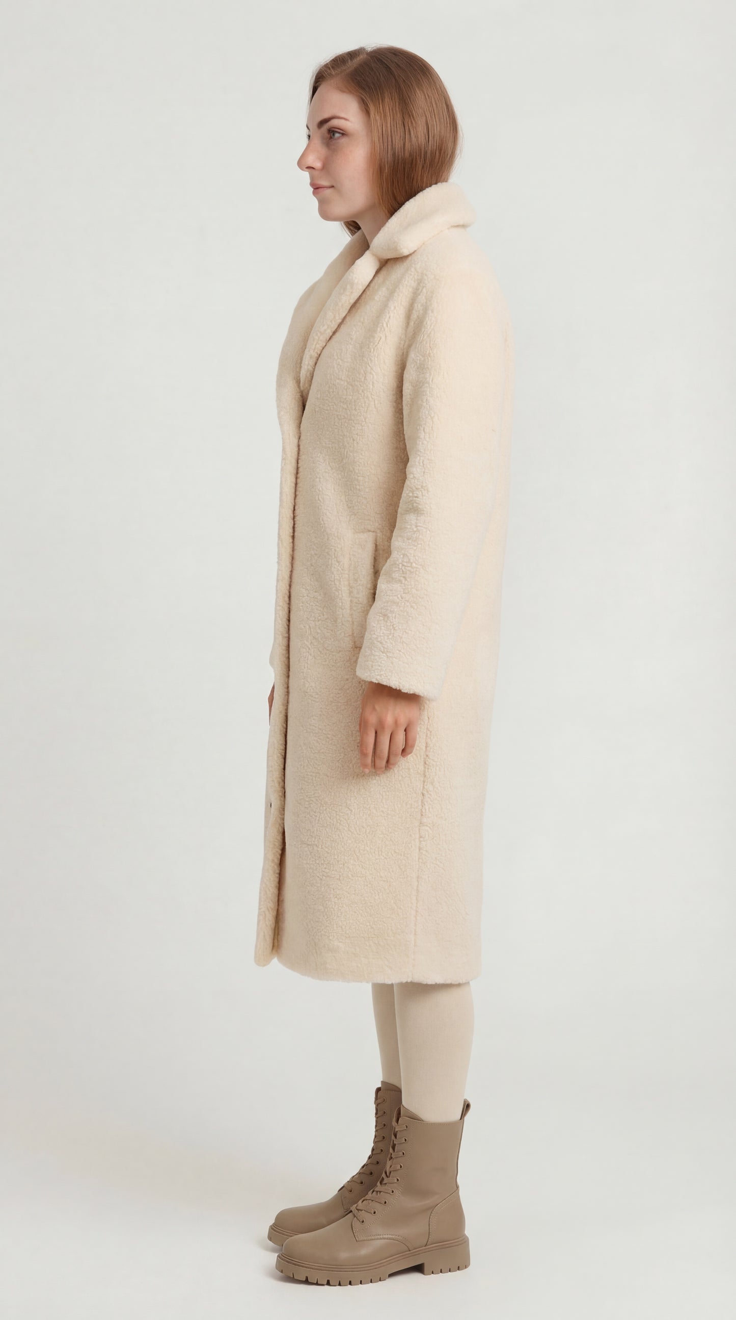 Darialla Dames Jas | Relaxed | Teddy Structuur | Lange Mouwen