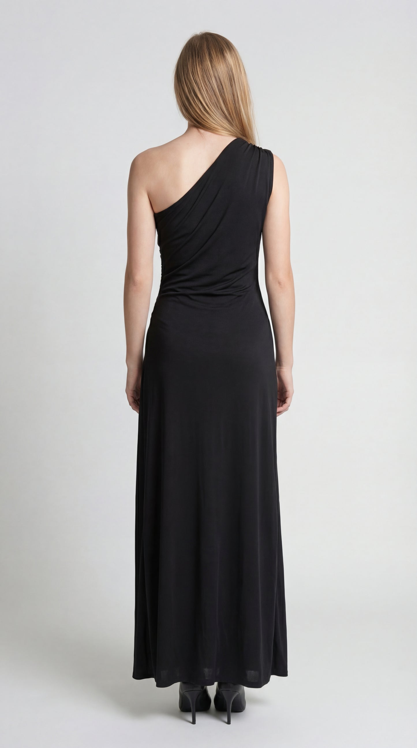 Aurivella Jurk | One-Shoulder | Maxi Lengte | Slanke Pasvorm