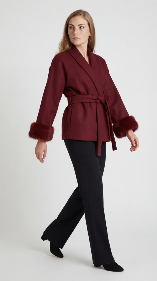 Dames Jas | Kimonomodel | Met Ceintuur | Comfortabele Pasvorm