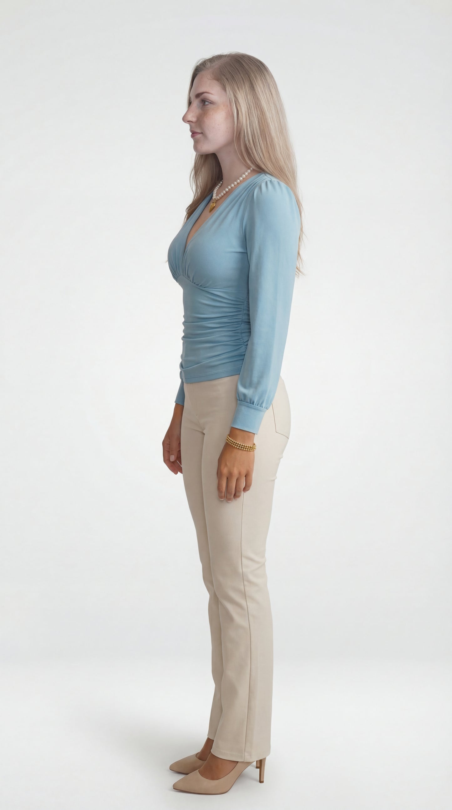 Dames Top | Overslaghals | Lange Mouwen