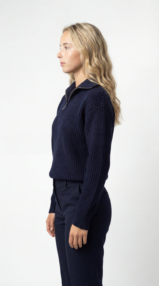 Gryta Gebreide Trui | Casual chique met ritskraag