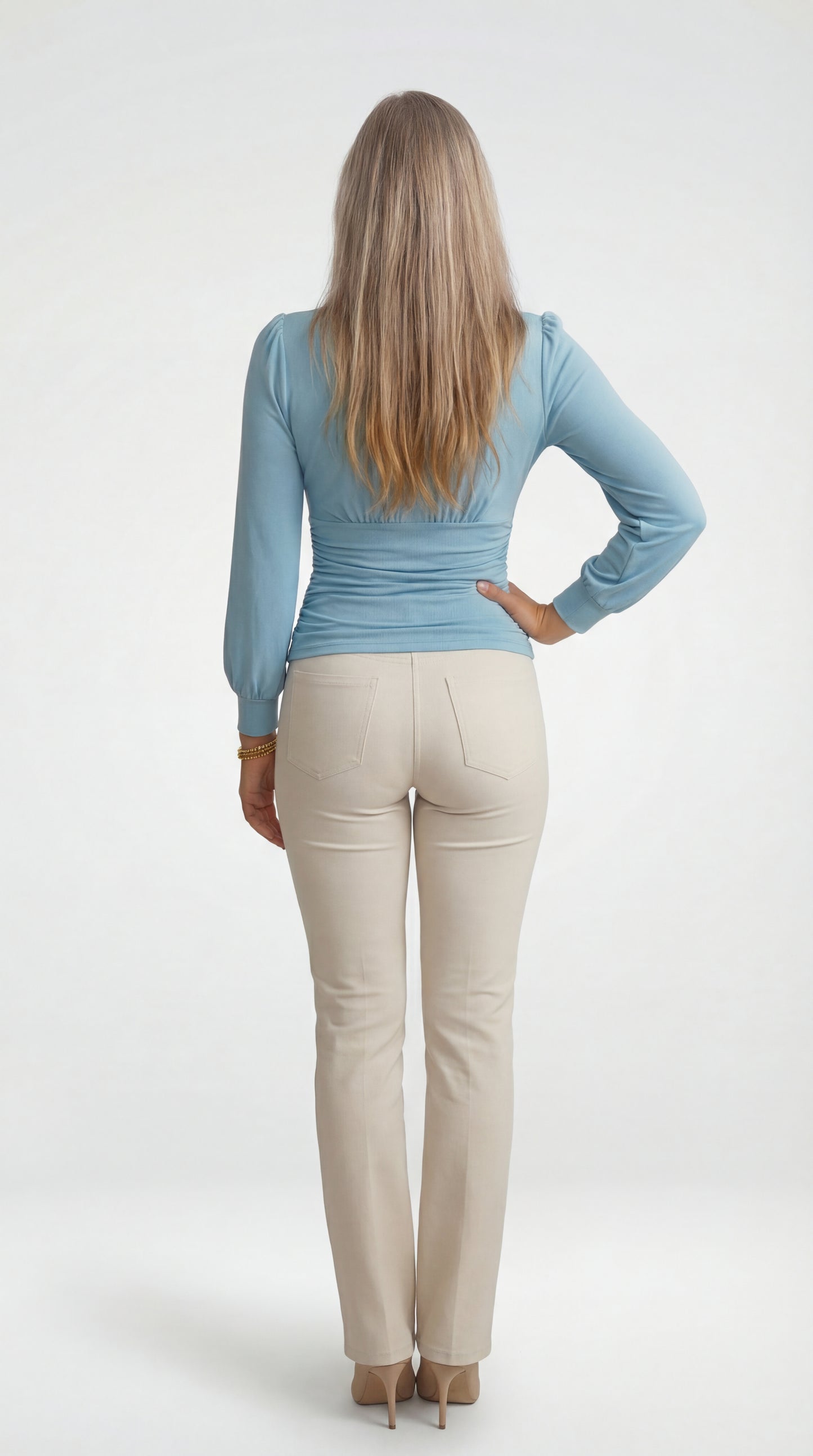 Dames Top | Overslaghals | Lange Mouwen