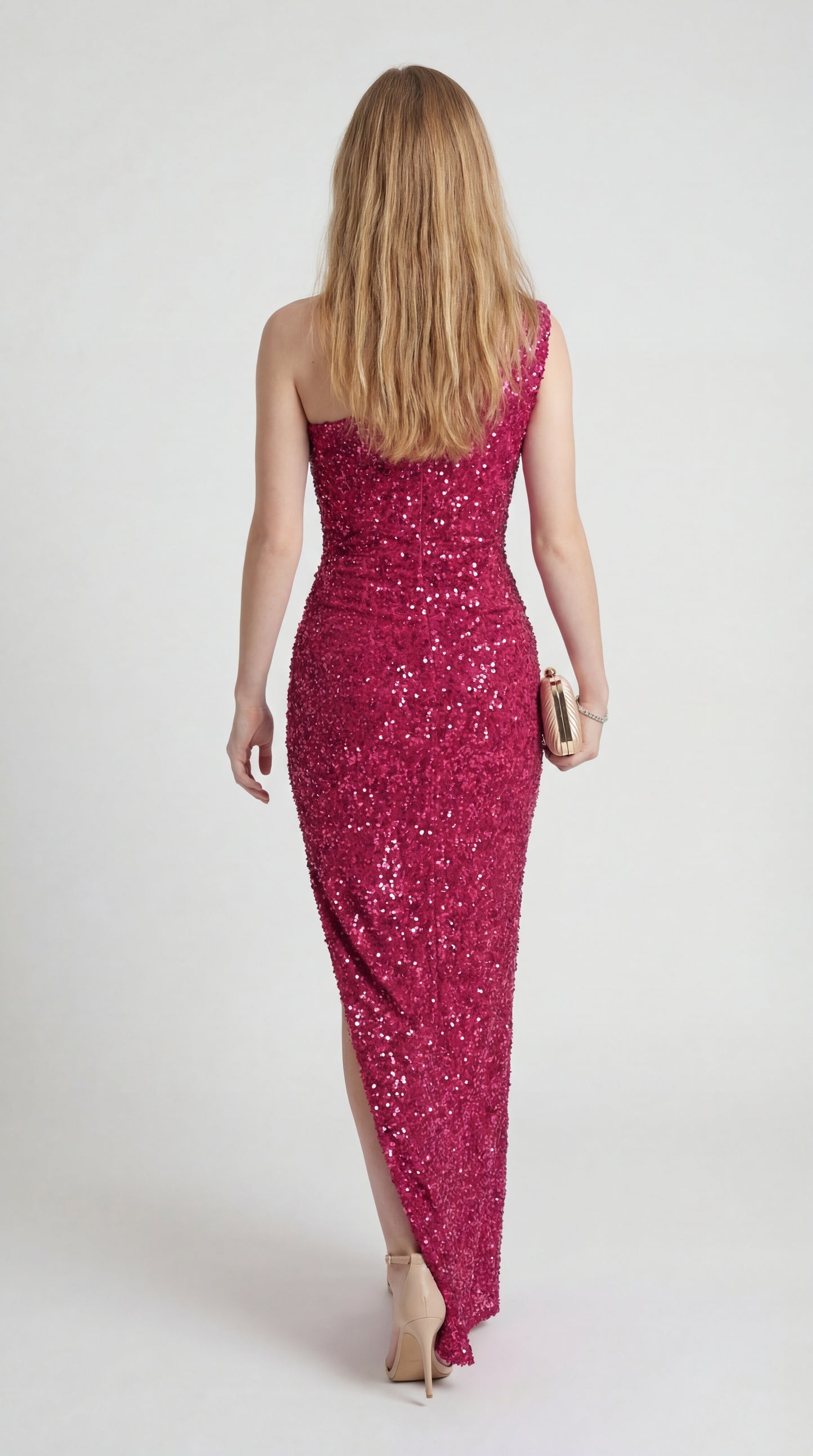 Torivella Midi Avondjurk | One Shoulder | Hoge Split | Slim Fit