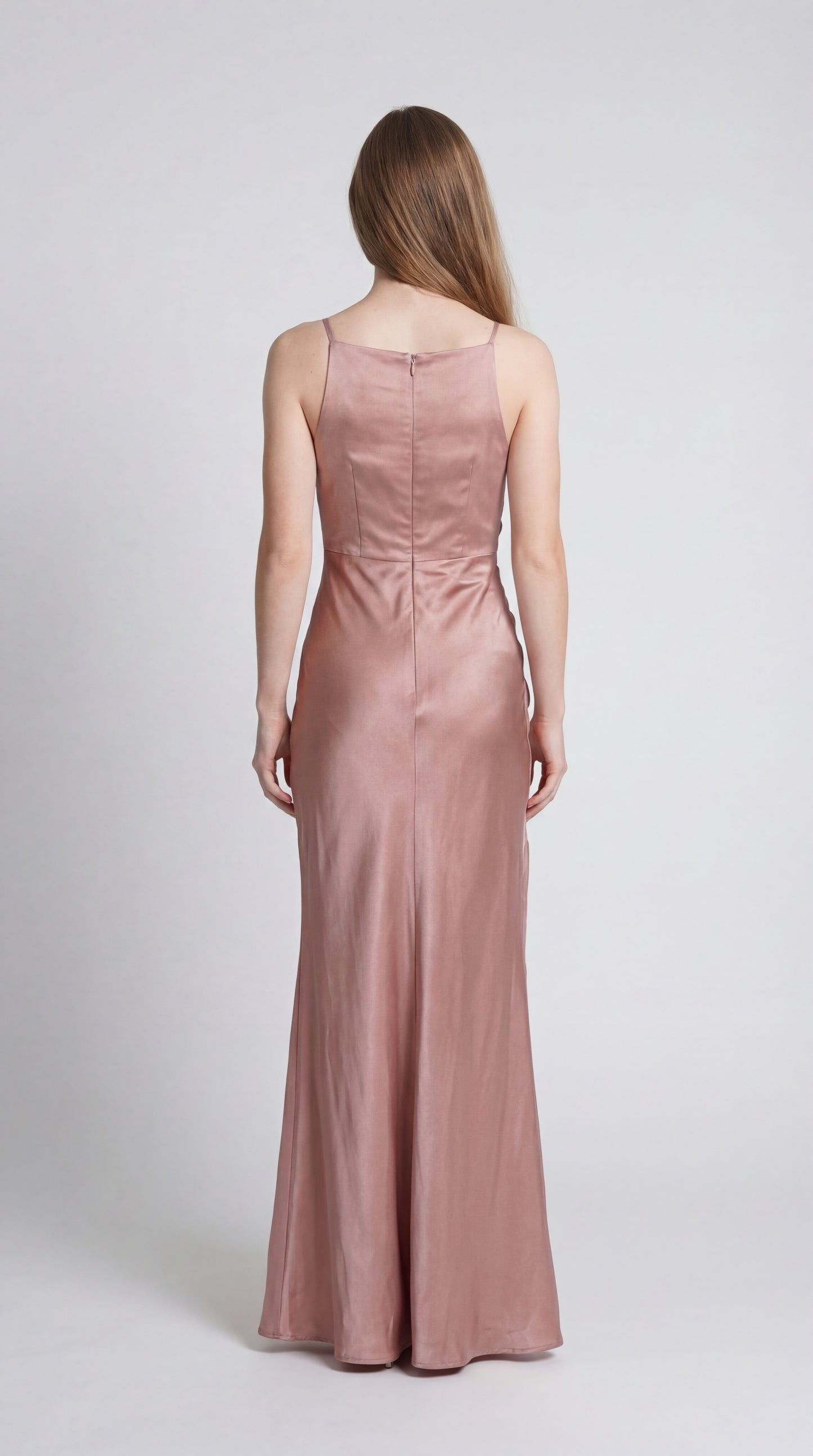 Dames Maxi Jurk | Spaghettibandjes | Aansluitend Met Subtiele Plooien