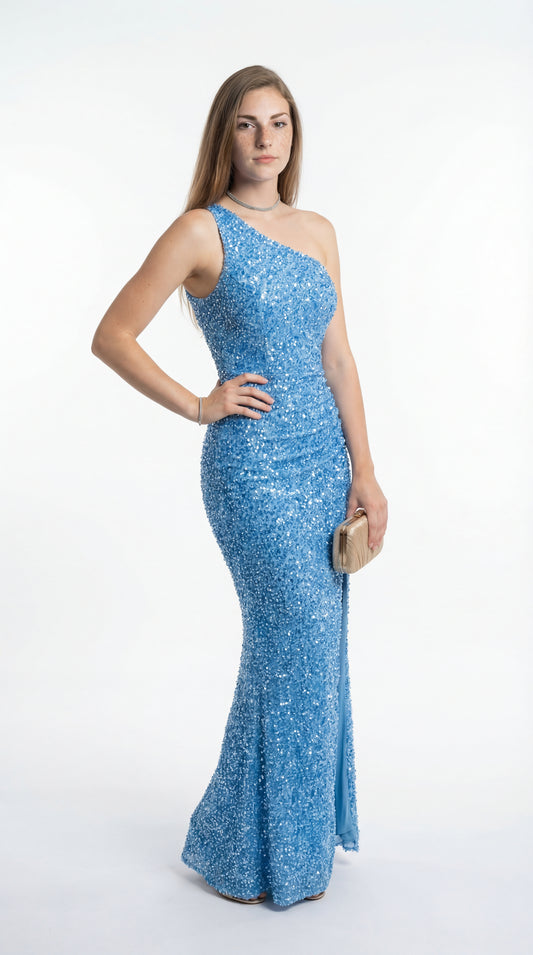 Torivella Midi Avondjurk | One Shoulder | Hoge Split | Slim Fit