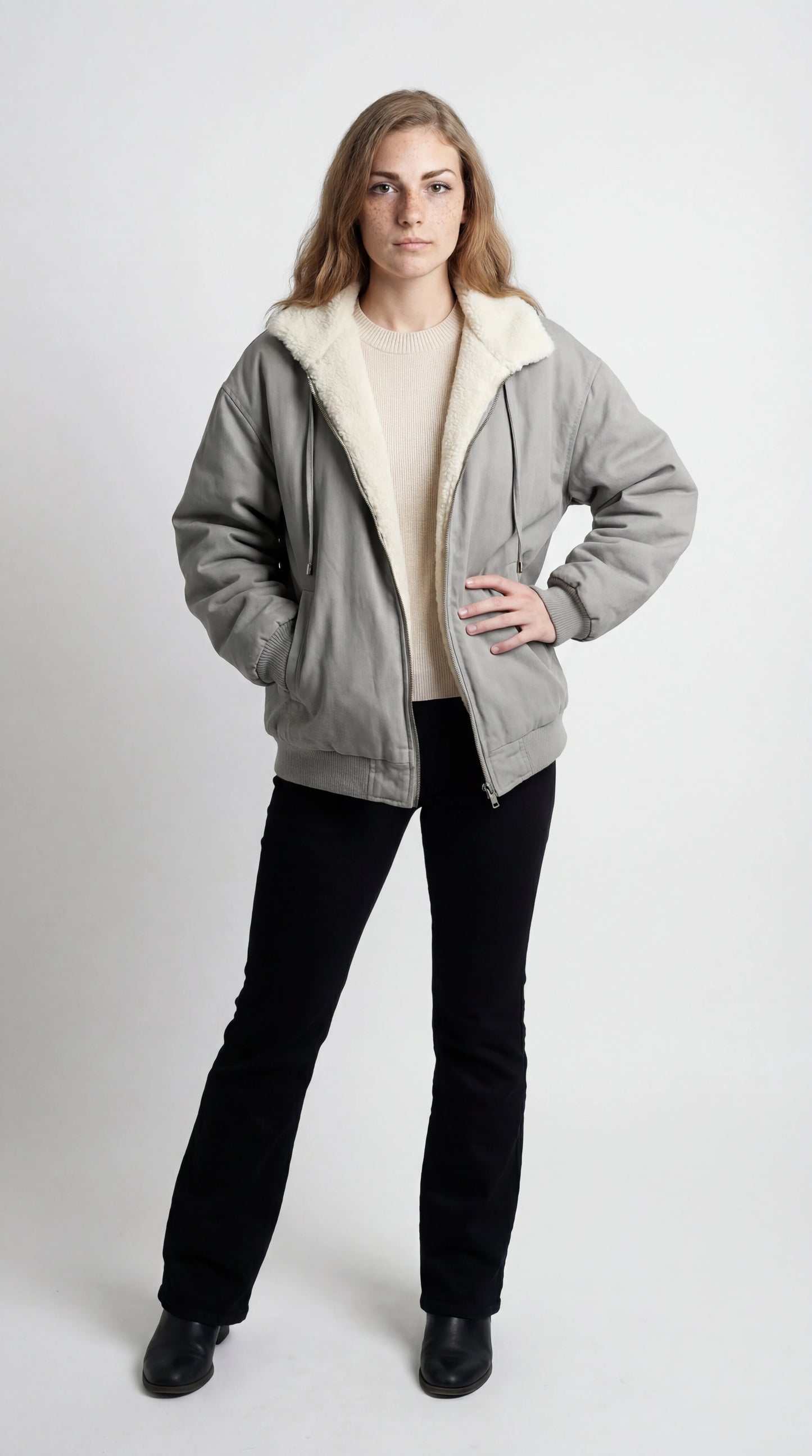 Benedetta Dames Bomberjas | Gevoerd | Met Sherpa Kraag | Comfortabele Pasvorm