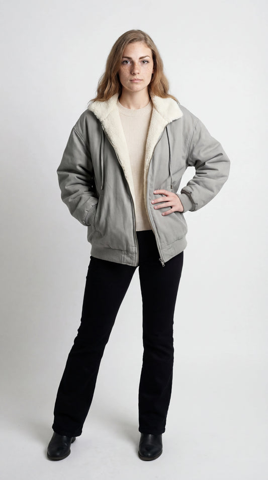 Benedetta Dames Bomberjas | Gevoerd | Met Sherpa Kraag | Comfortabele Pasvorm