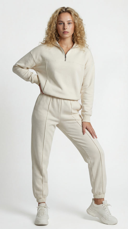 Dames Joggingpak | Half-Zip Trui & Jogger | Comfort Fit
